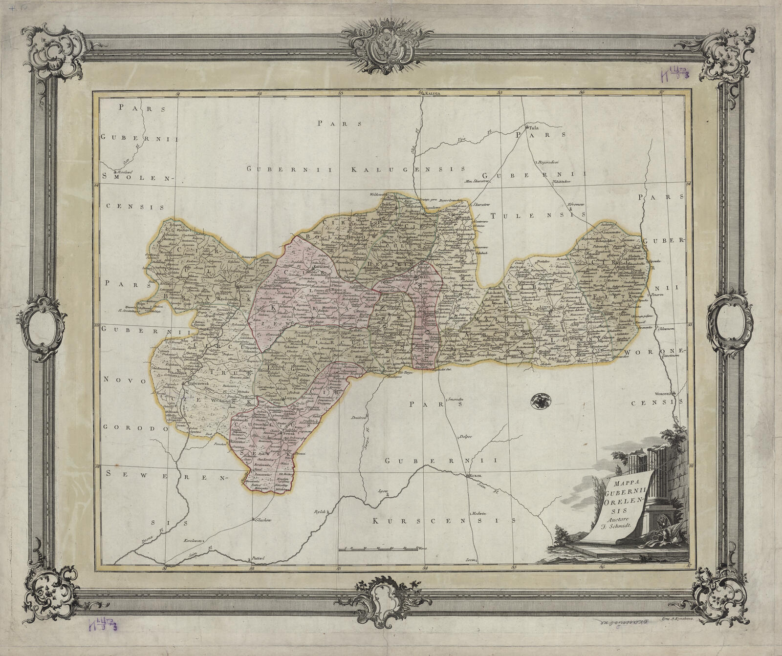 Изображение Карта Орловской губернии