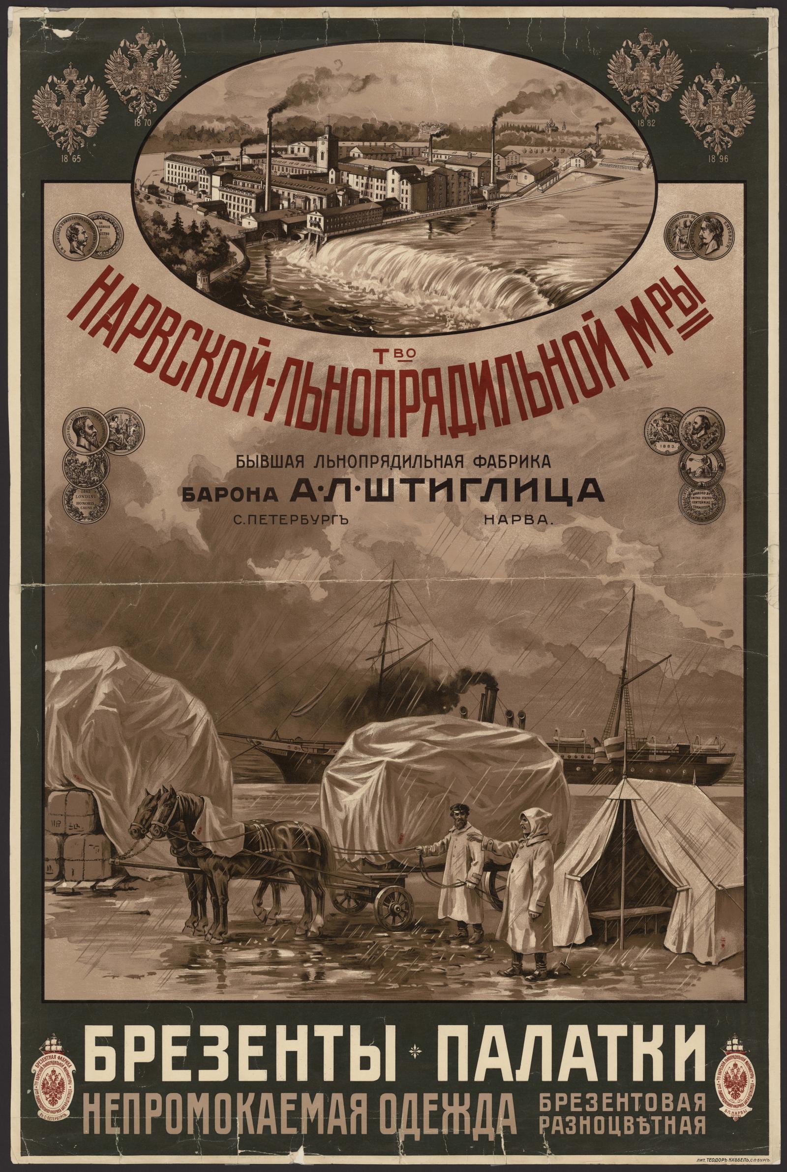 Изображение книги Товарищество Нарвской льнопрядильной мануфактуры, бывшая льнопрядильная фабрика барона А.Л. Штиглица