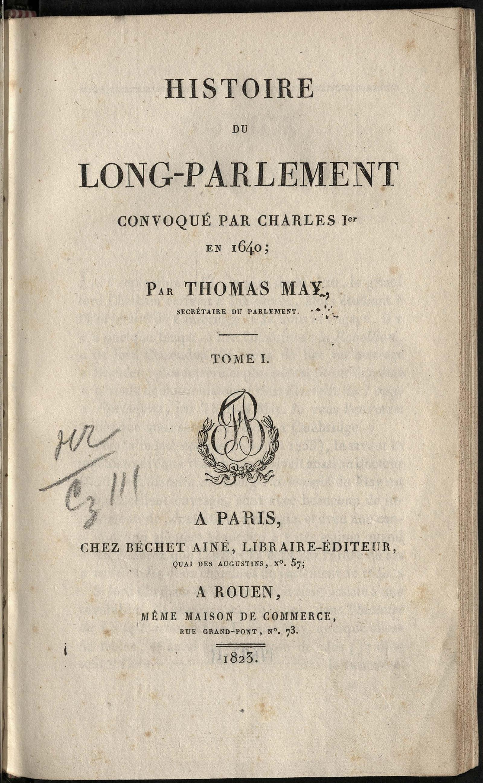 Изображение книги История «Долгого парламента», созванного Карлом I в 1640 году. Том 1