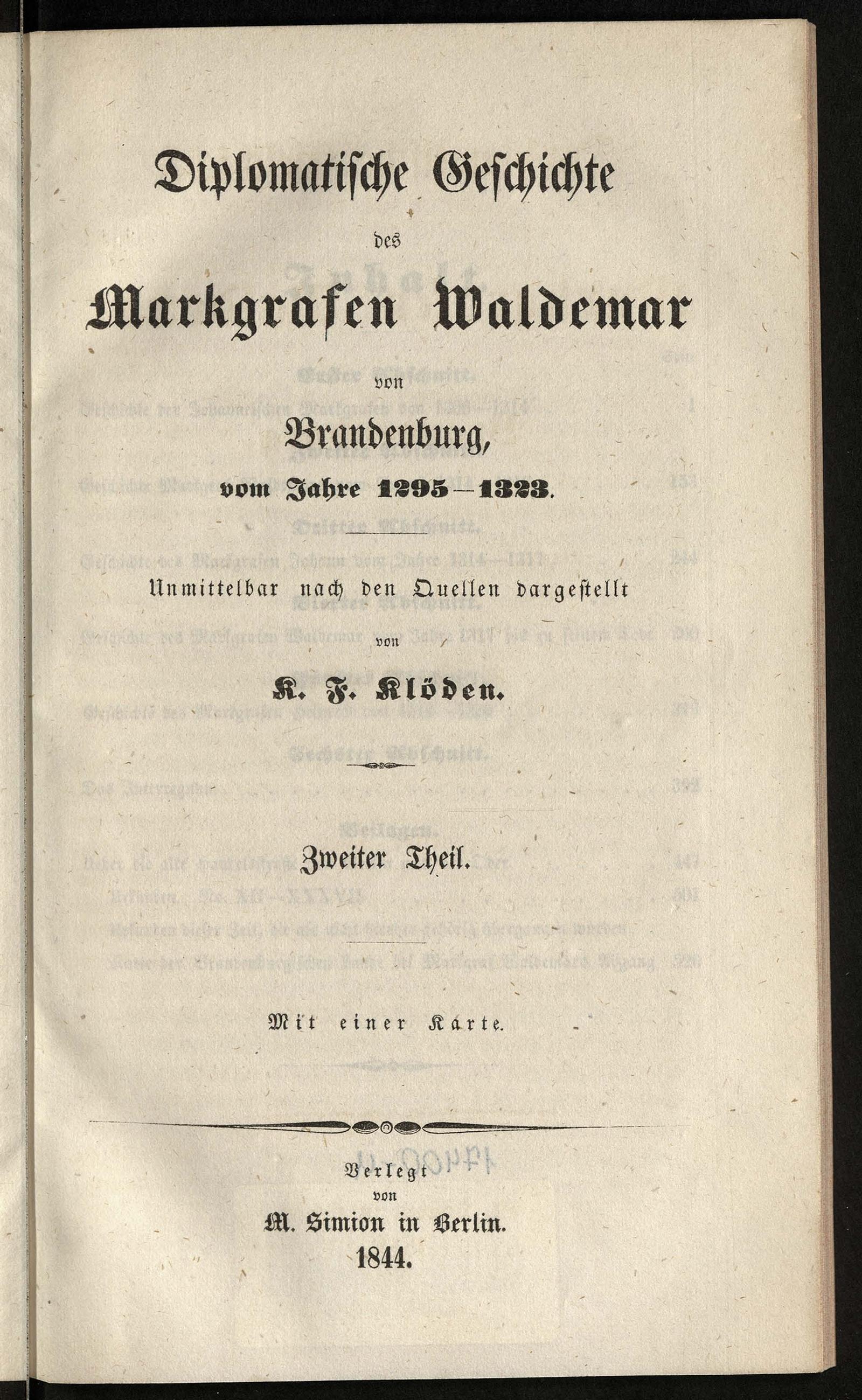 Изображение Дипломатическая история маркграфа Вальдемара Бранденбургского. Ч. 2