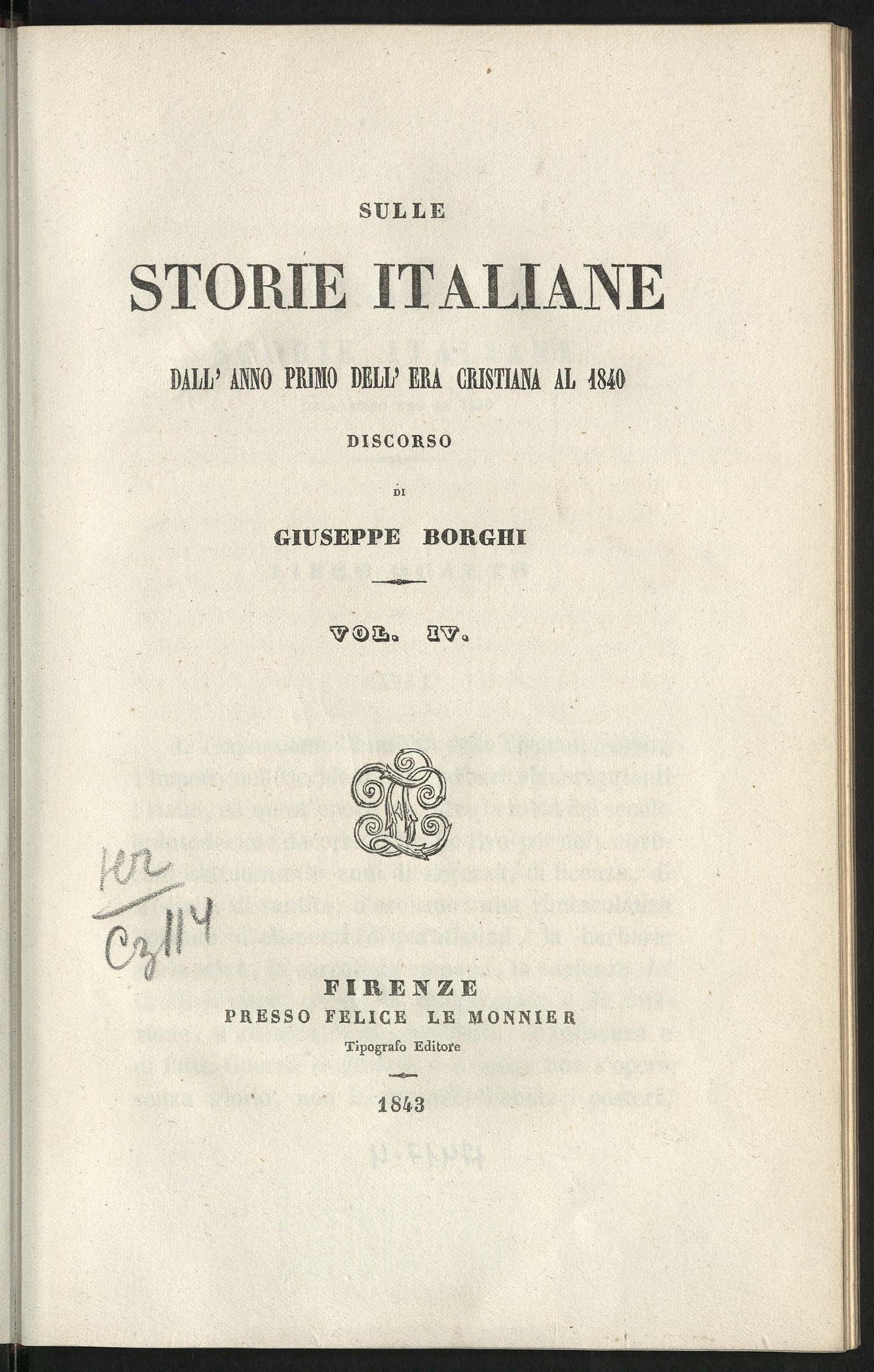 Изображение О итальянских событиях с первого года христианской эры до года 1840. Т. 4