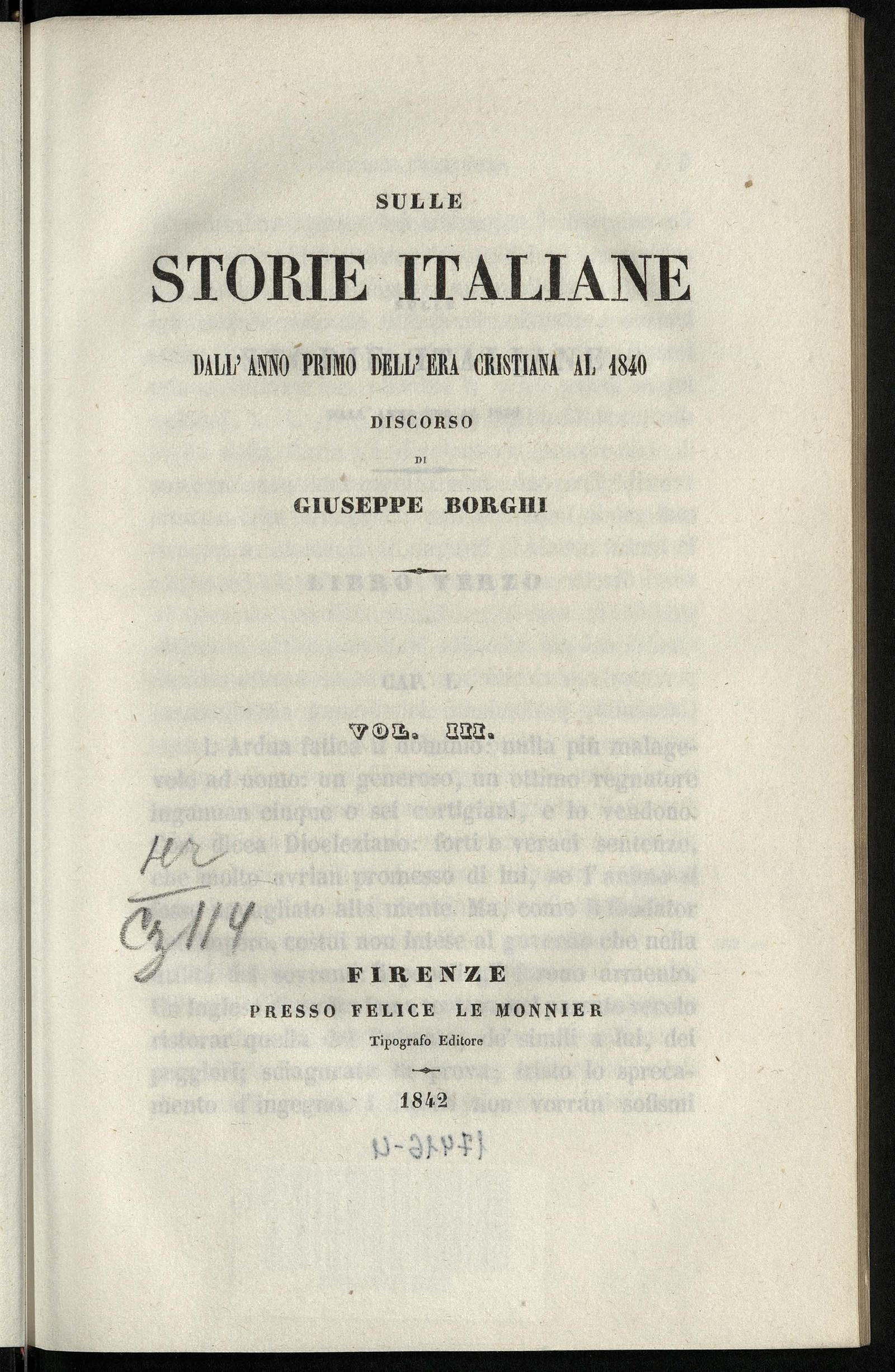 Изображение О итальянских событиях с первого года христианской эры до года 1840. Т. 3