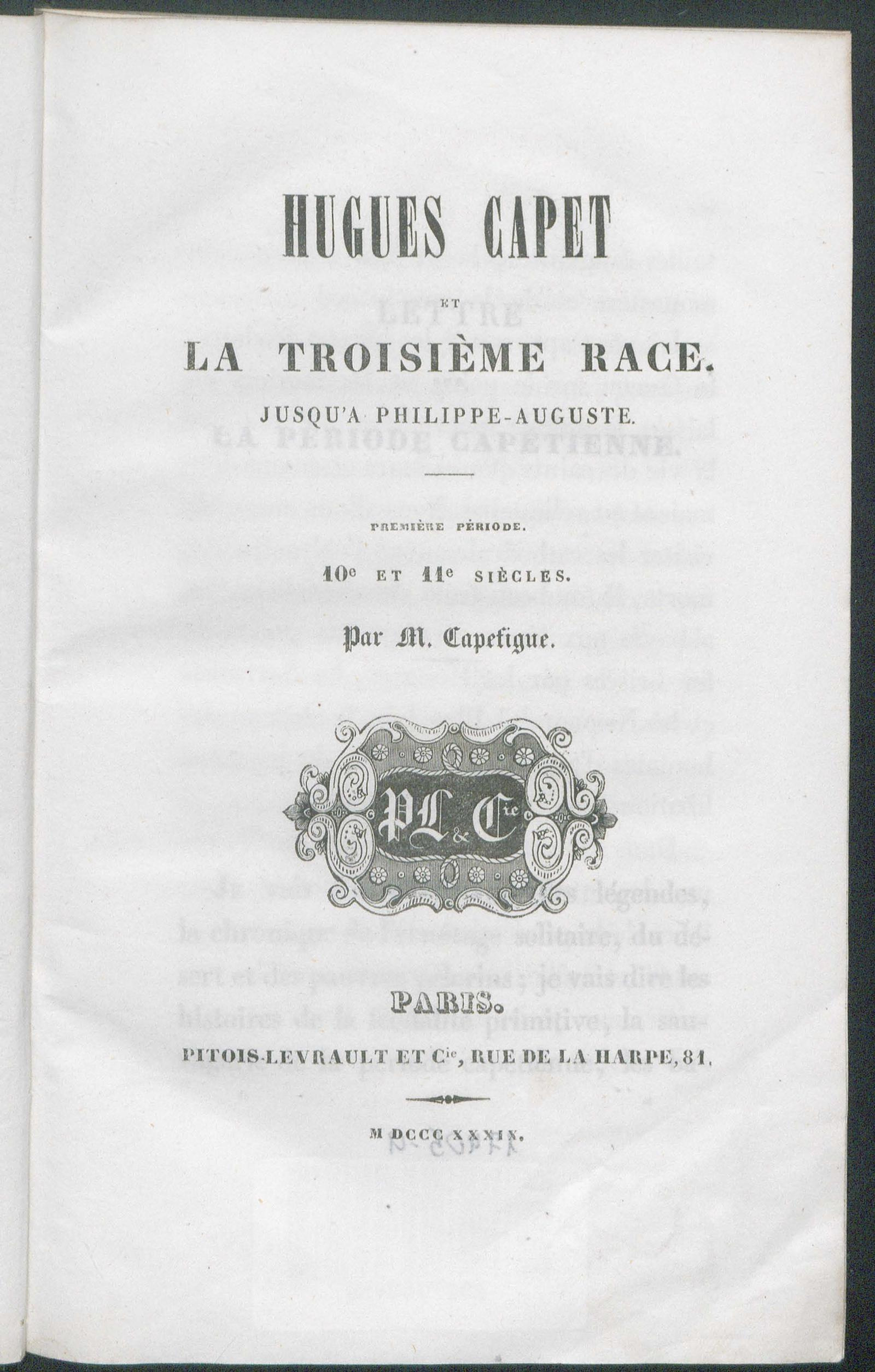 Изображение книги Хьюг Капет и третья раса, вплоть до Филиппа-Августа. Ч. 1