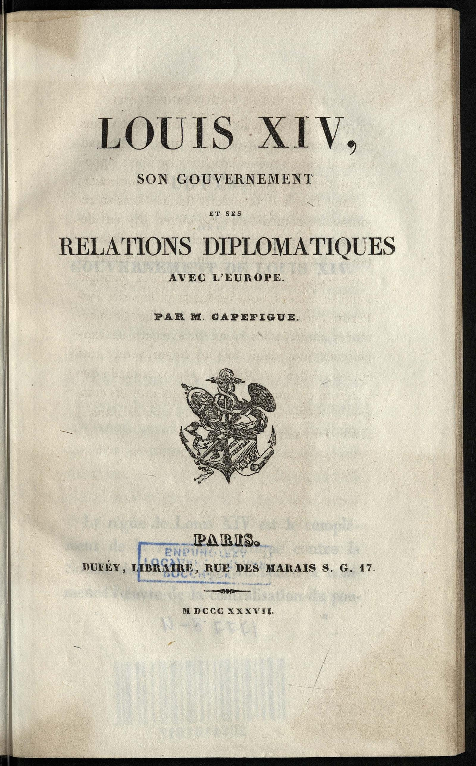 Изображение Людовик XIV, его правление и дипломатические отношения с Европой. Т. 1