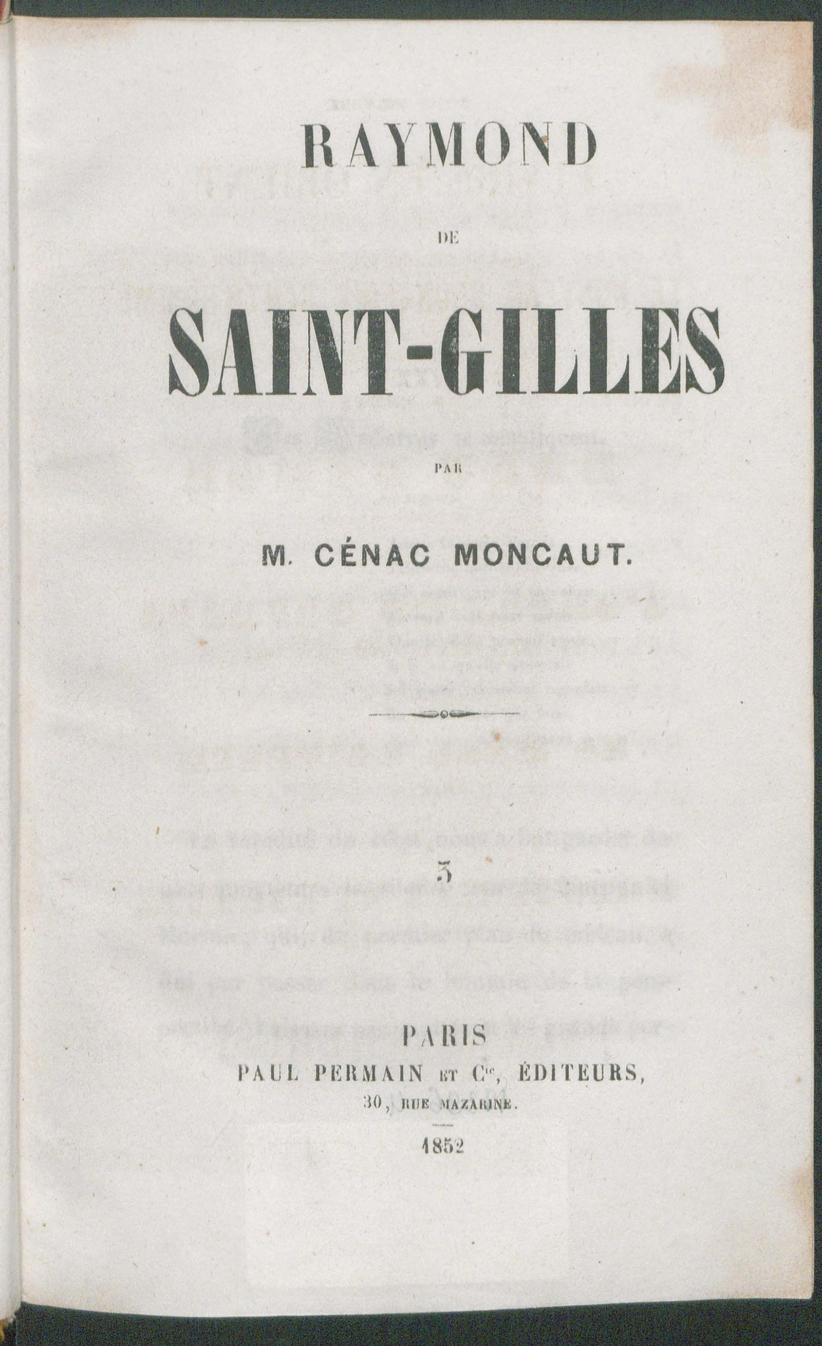 Изображение книги Раймон де Сен-Жиль. Ч. 3