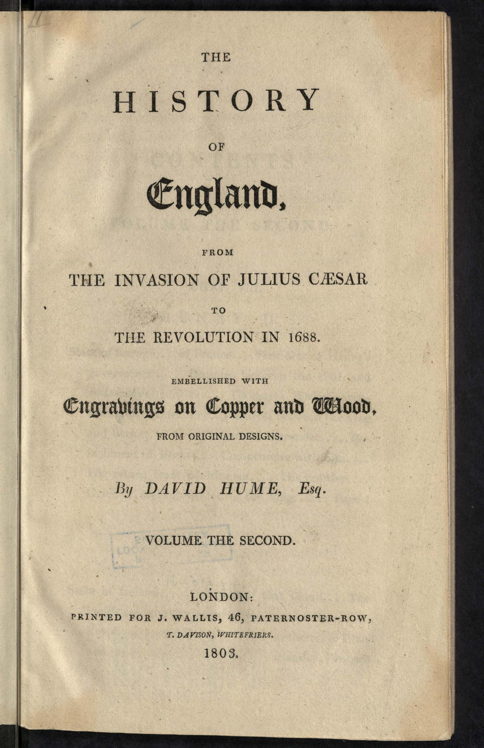 Изображение книги История Англии, от вторжения Юлия Цезаря до революции 1688 года. Т. 2