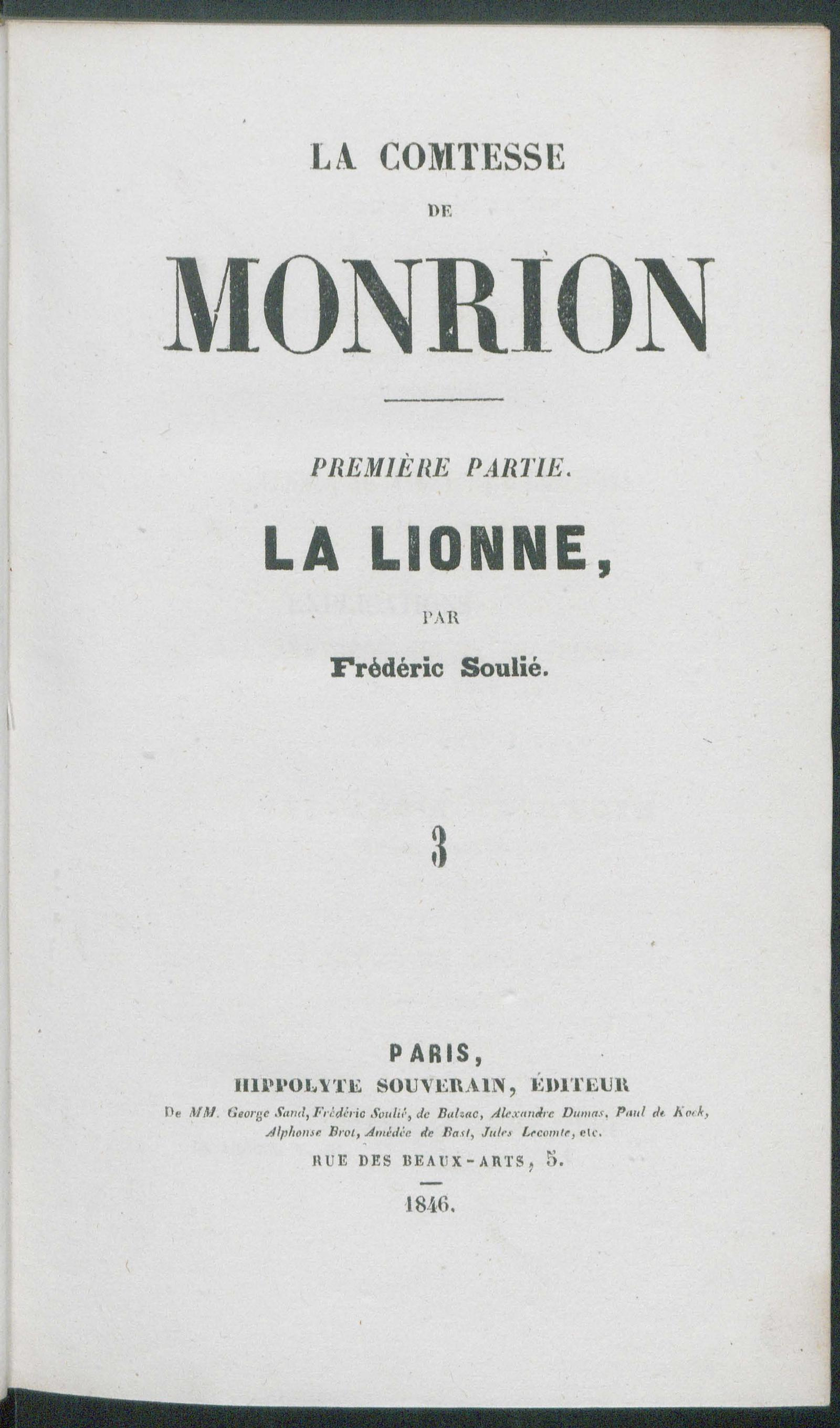 Изображение книги Графиня де Монрион. Ч. 1, 3