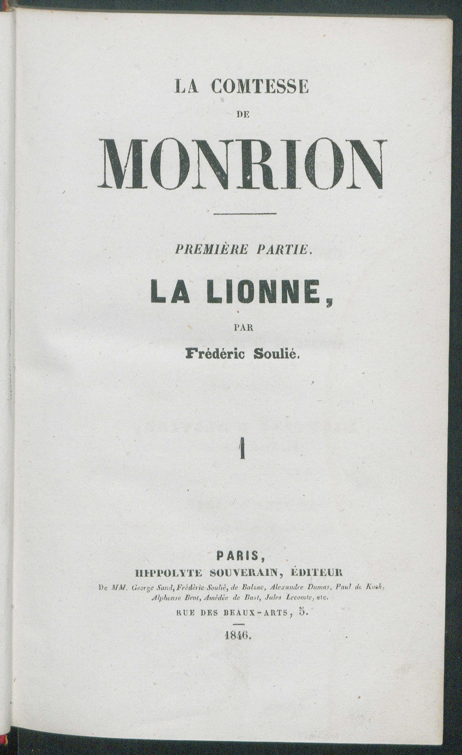 Изображение книги Графиня де Монрион. Ч.1, 1