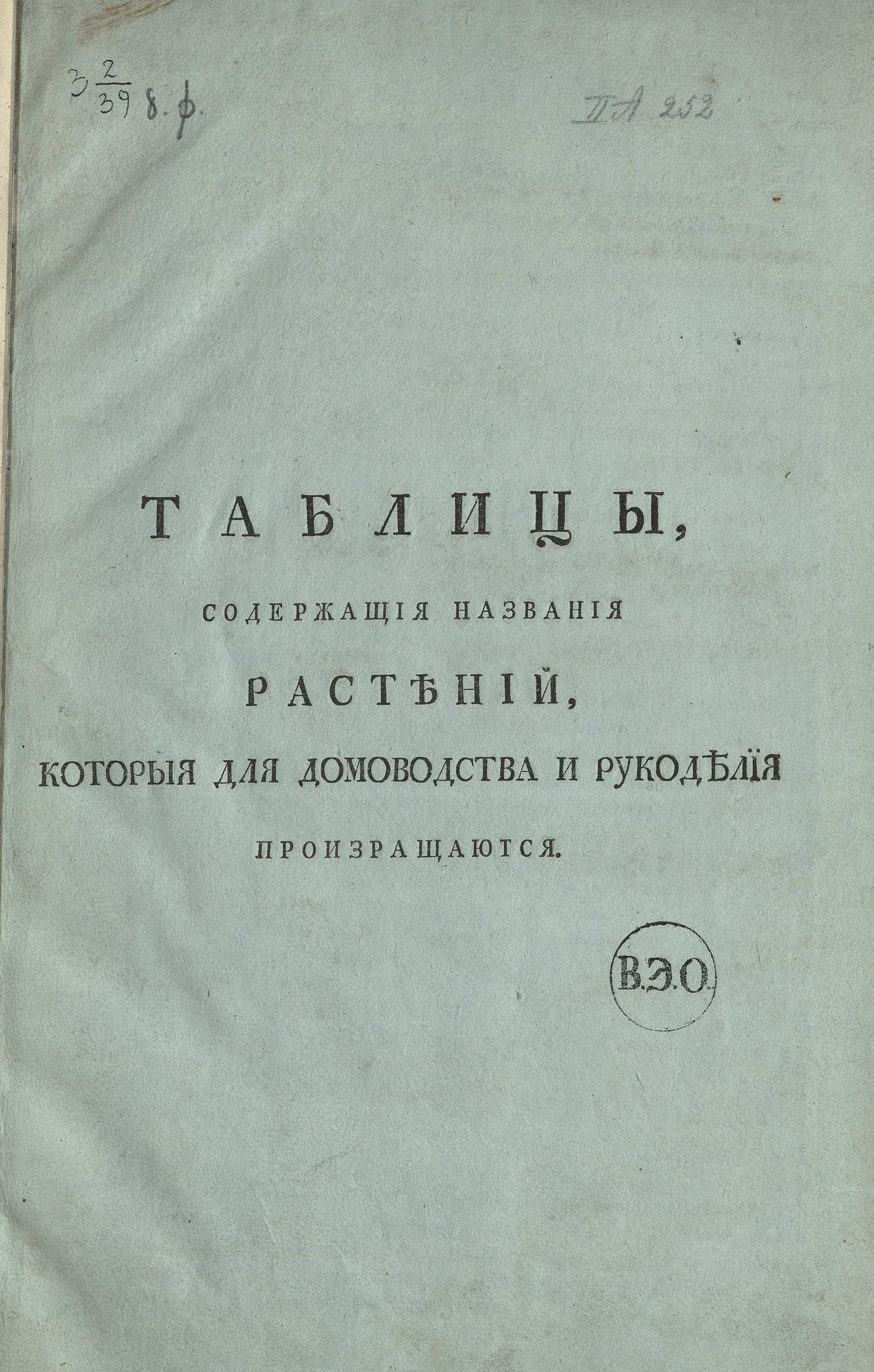Изображение книги Таблицы, содержащия названия растений, которыя для домоводства и рукоделия произращаются