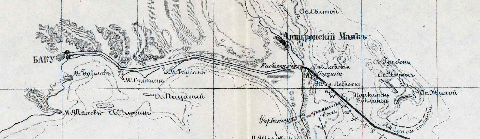 Фоновое изображение Описание устройства подводной телеграфной линии через Каспийское море между Баку и Красноводском