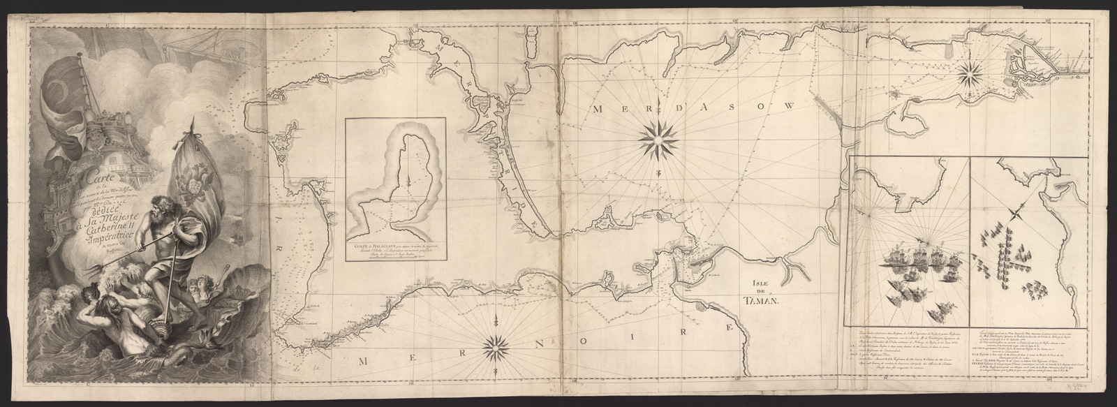 Изображение книги Carte de la Mer Noire et de la Mer d'Asow levée pendant la dernière guerre en 1778 par monsieur de *** et dédiée à sa majesté Catherine II impératrice de toutes les Russies