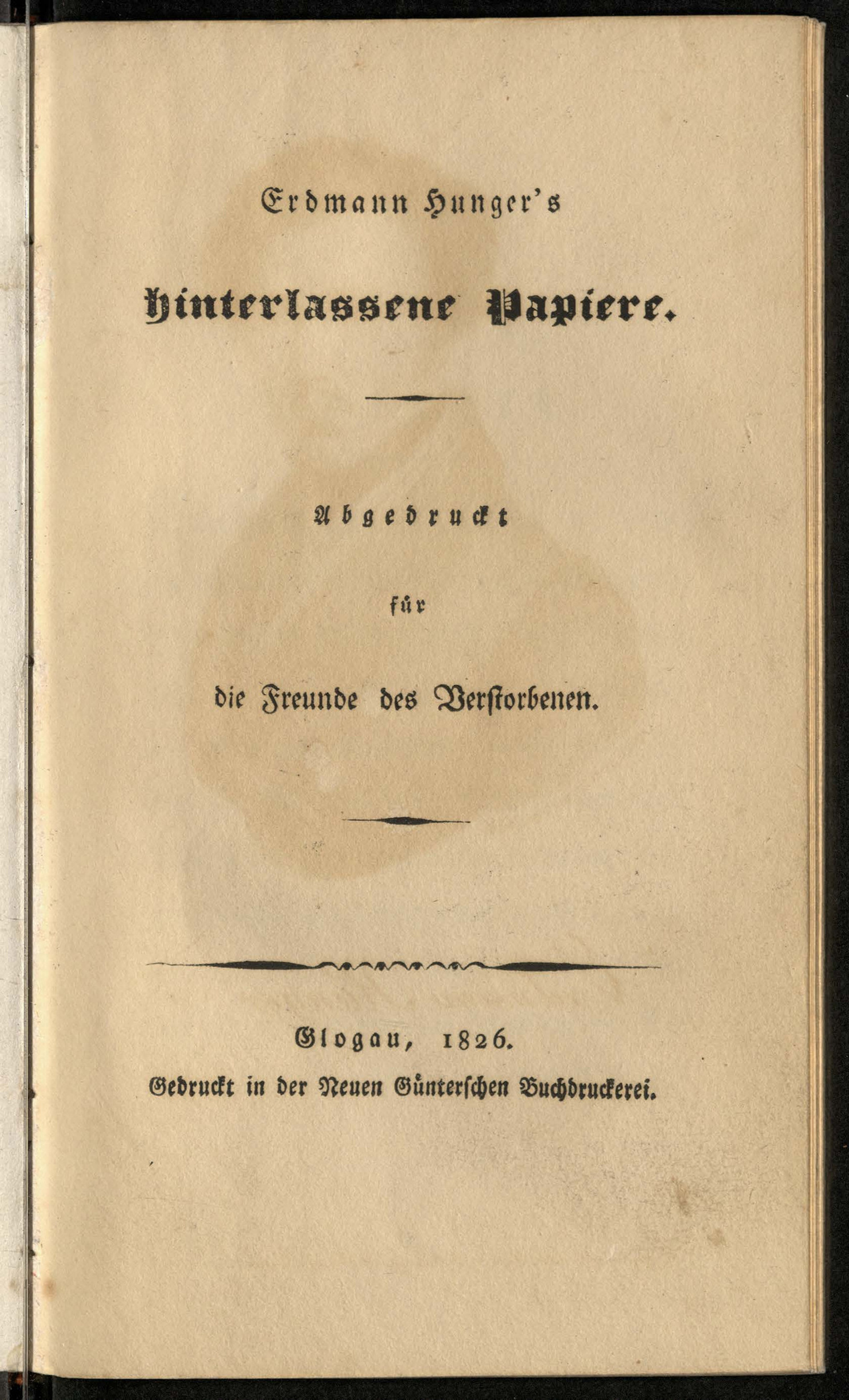 Изображение книги Оставленные бумаги Эрдмана Хунгера