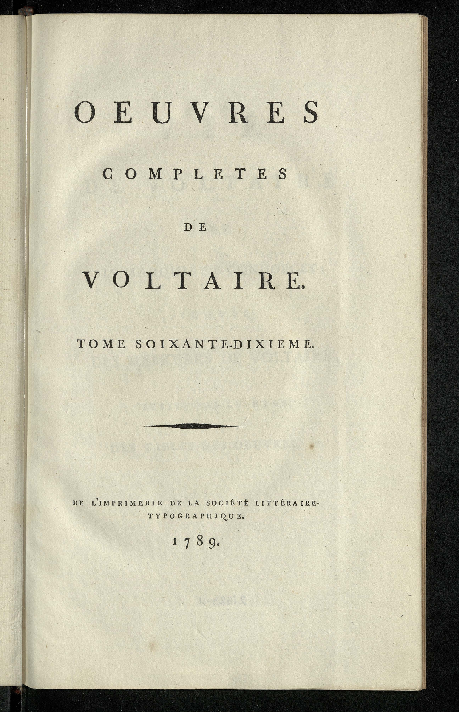 Изображение книги Полное собрание сочинений Вольтера. T. 70