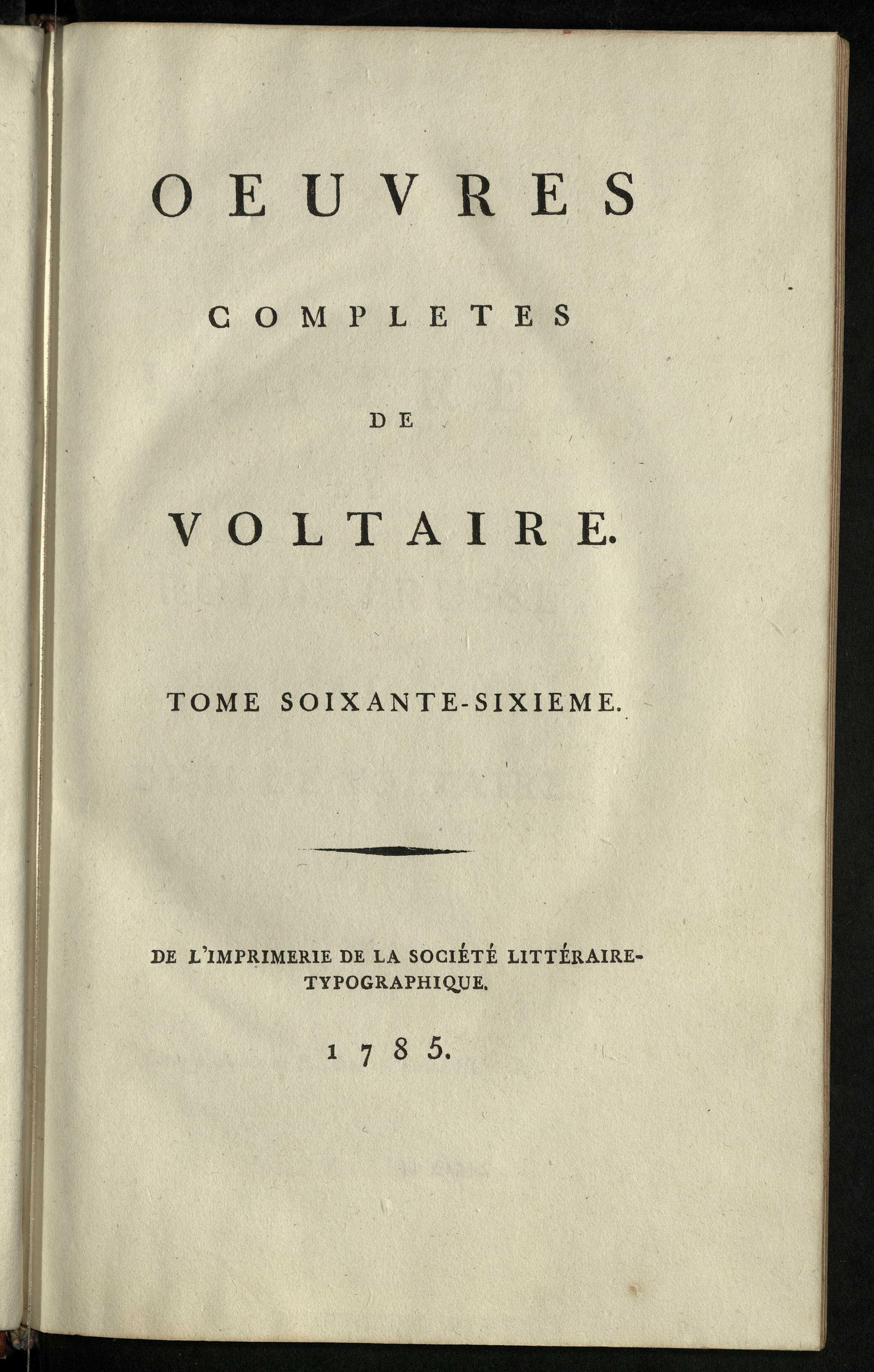 Изображение Полное собрание сочинений Вольтера. T. 66