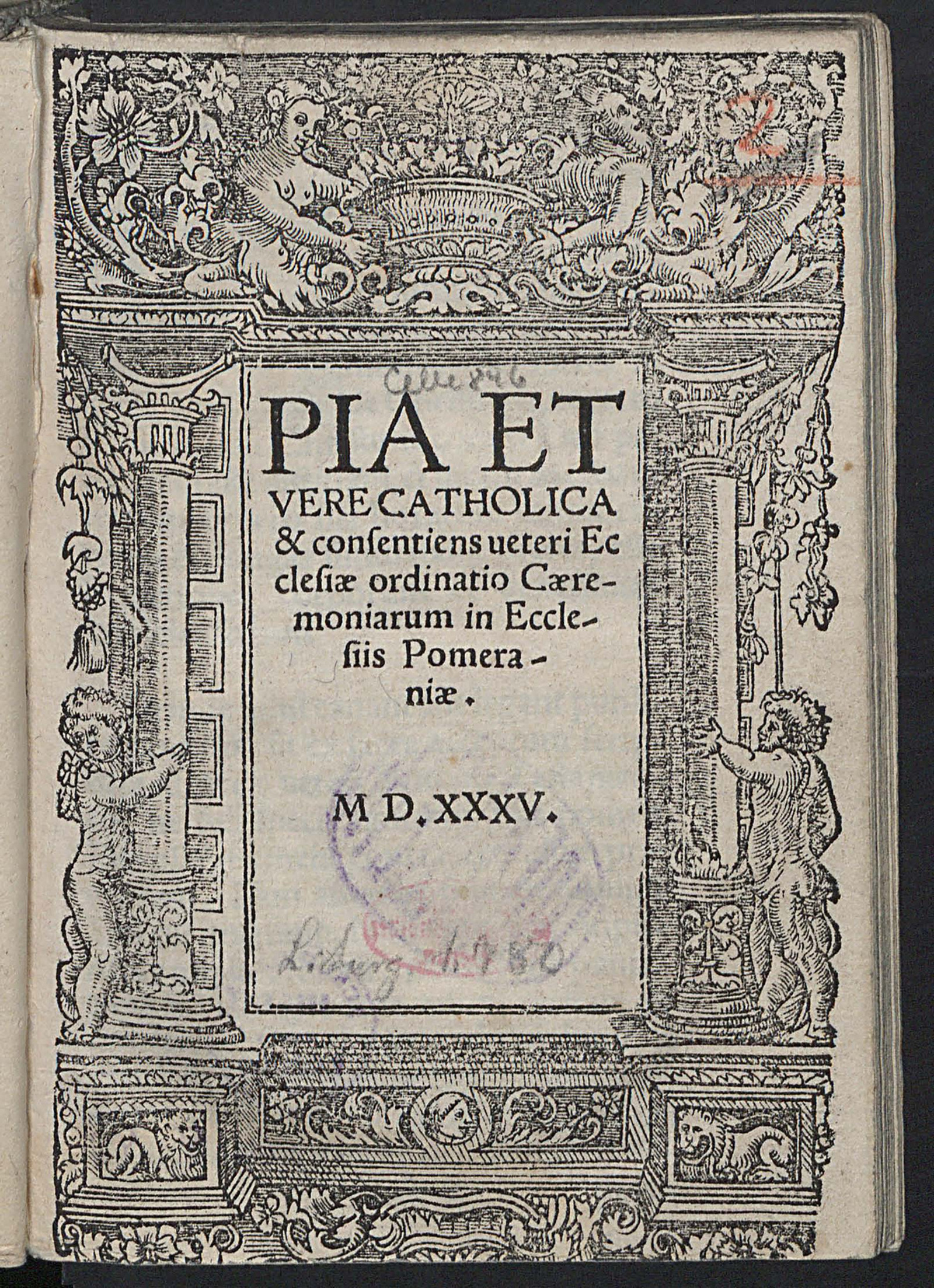 Изображение Pia et vere catholica & consentiens veteri ecclesiae ordinatio caeremoniarum in ecclesiis Pomeraniae