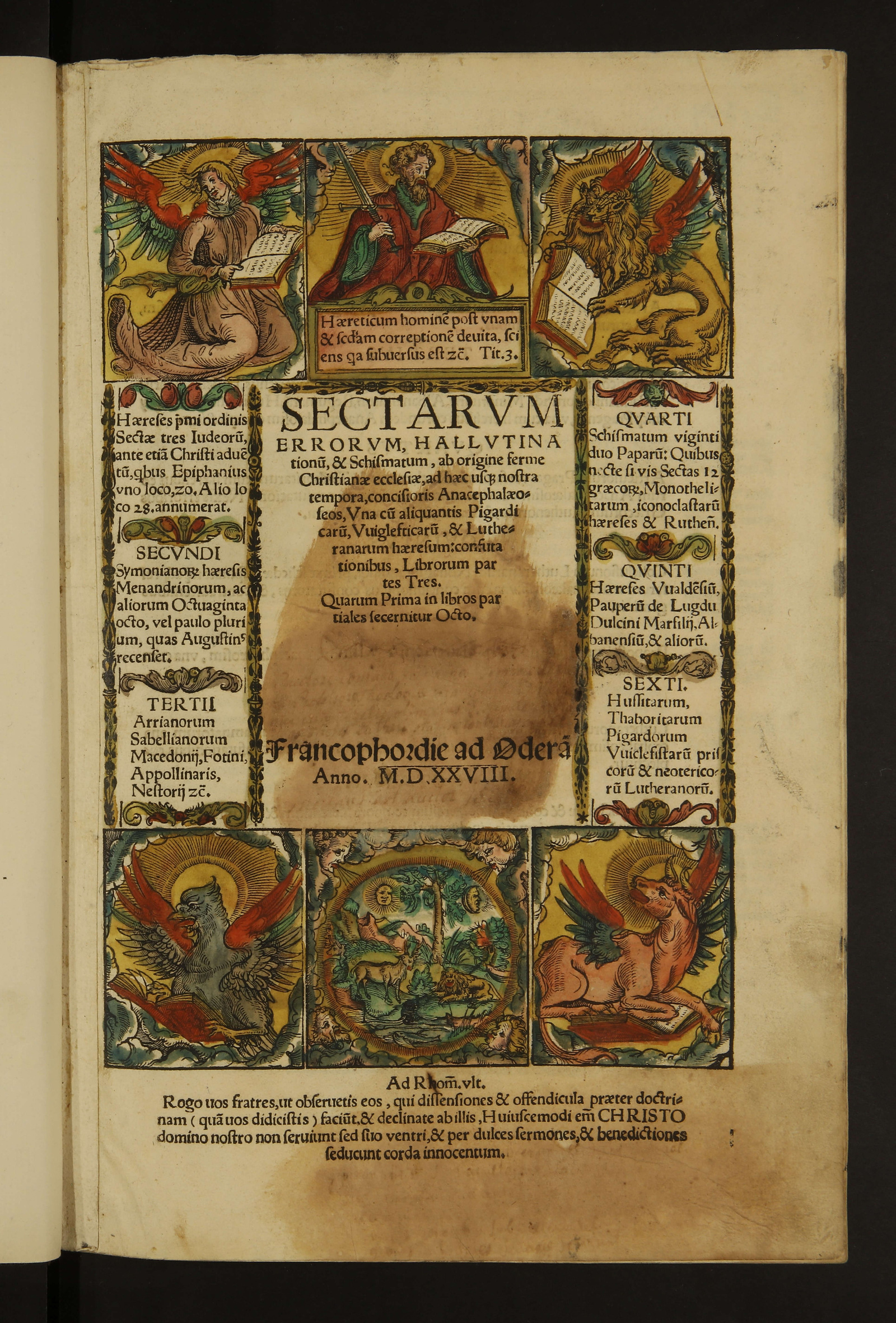 Изображение Sectarum, errorum, hallucinationum, & schismatum, ab origine... christianae ecclesiae, ad haec usque nostra tempora, concisioris Anacephalaeoseos, una cum aliquantis Pigardicarum, Vullglefticarum, & Lutheranarum haeresum: confutationibus, librorum partes tres. P. 1-3