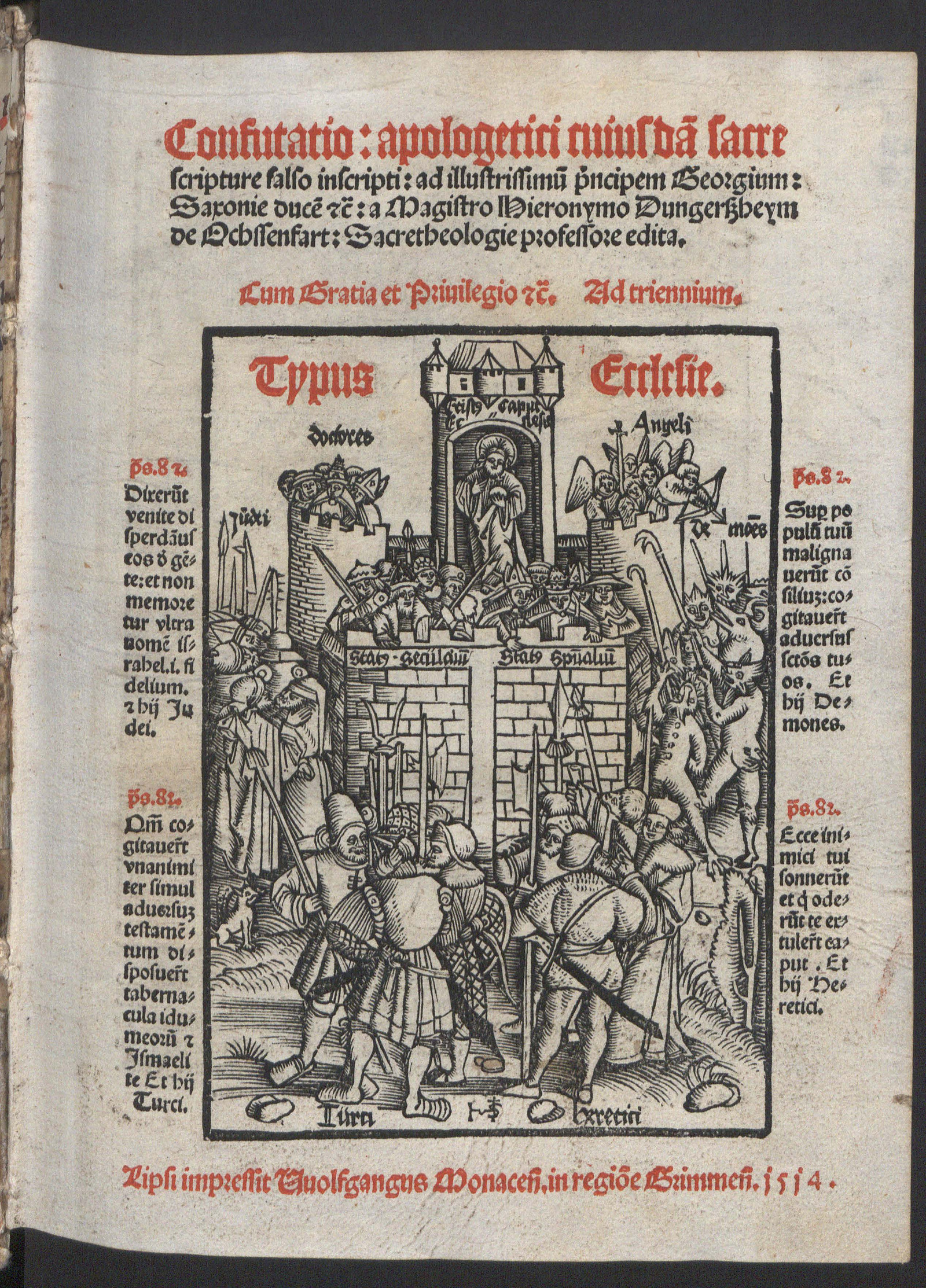 Изображение книги Confutatio: apologetici cuiusdam sacre scripture falso inscripti: ad illustrissimum principem Georgium: Saxonie ducem etc.