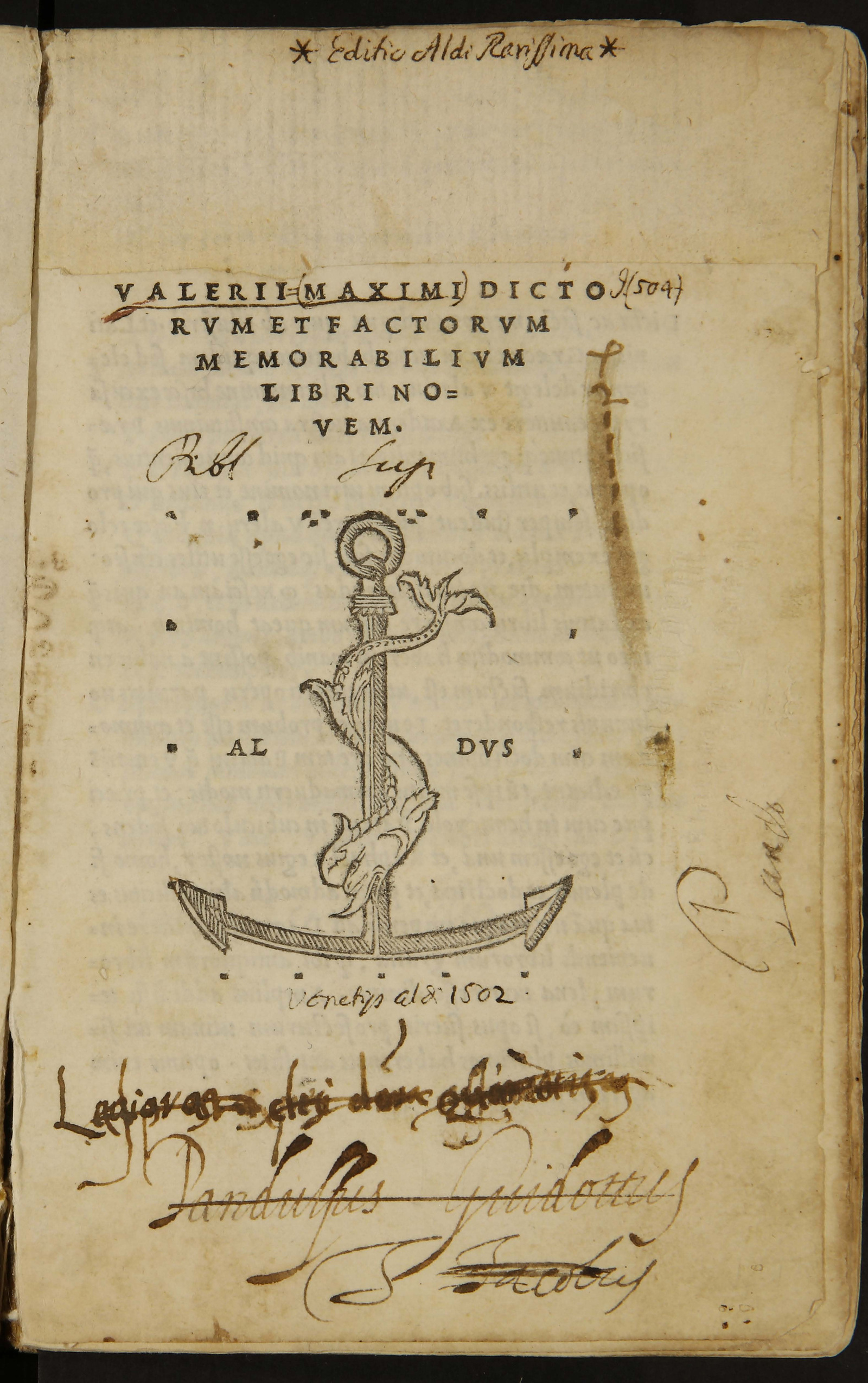 Изображение Valerii Maximi Dictorum et factorum memorabilium libri nouem