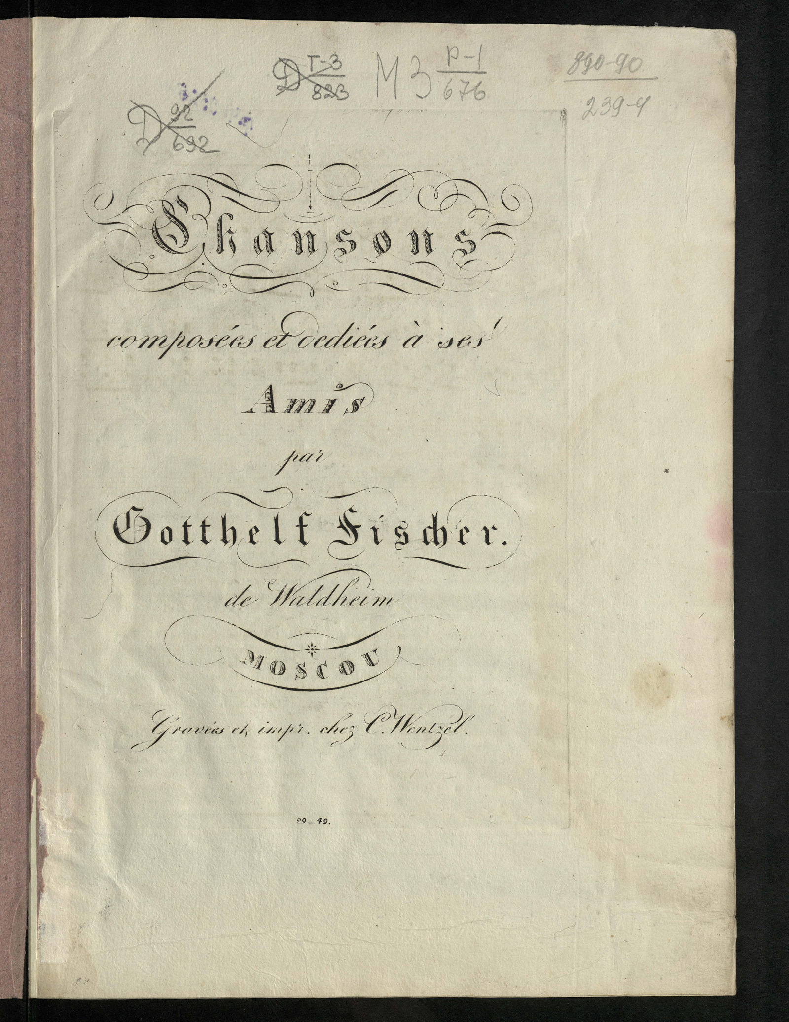 Изображение книги Chansons (allemandes, francaises, russes)