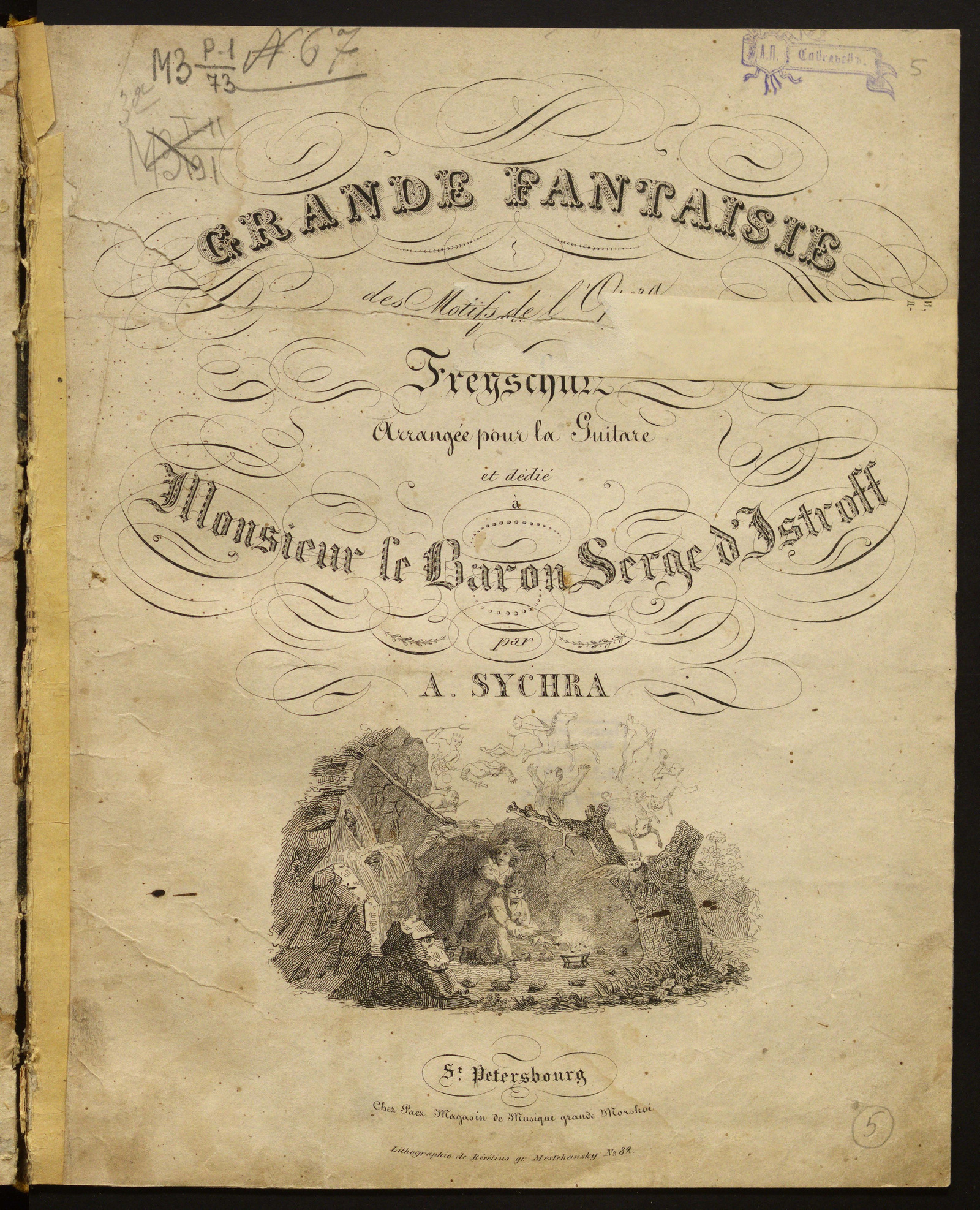 Изображение книги Grande fantaisie des motifs de l'opera "Freyschütz"