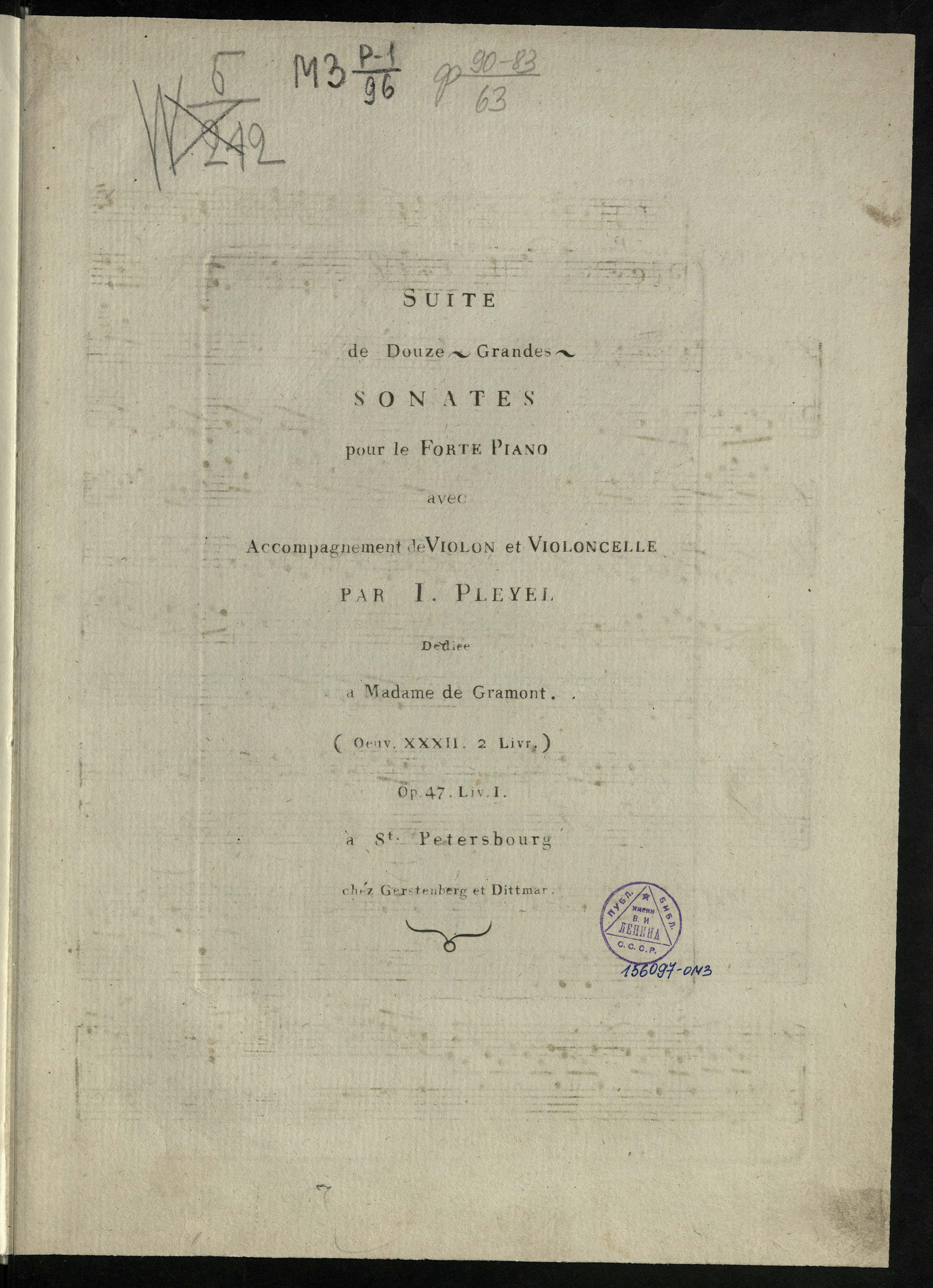 Изображение книги Suite de Douze Grandes Sonates
