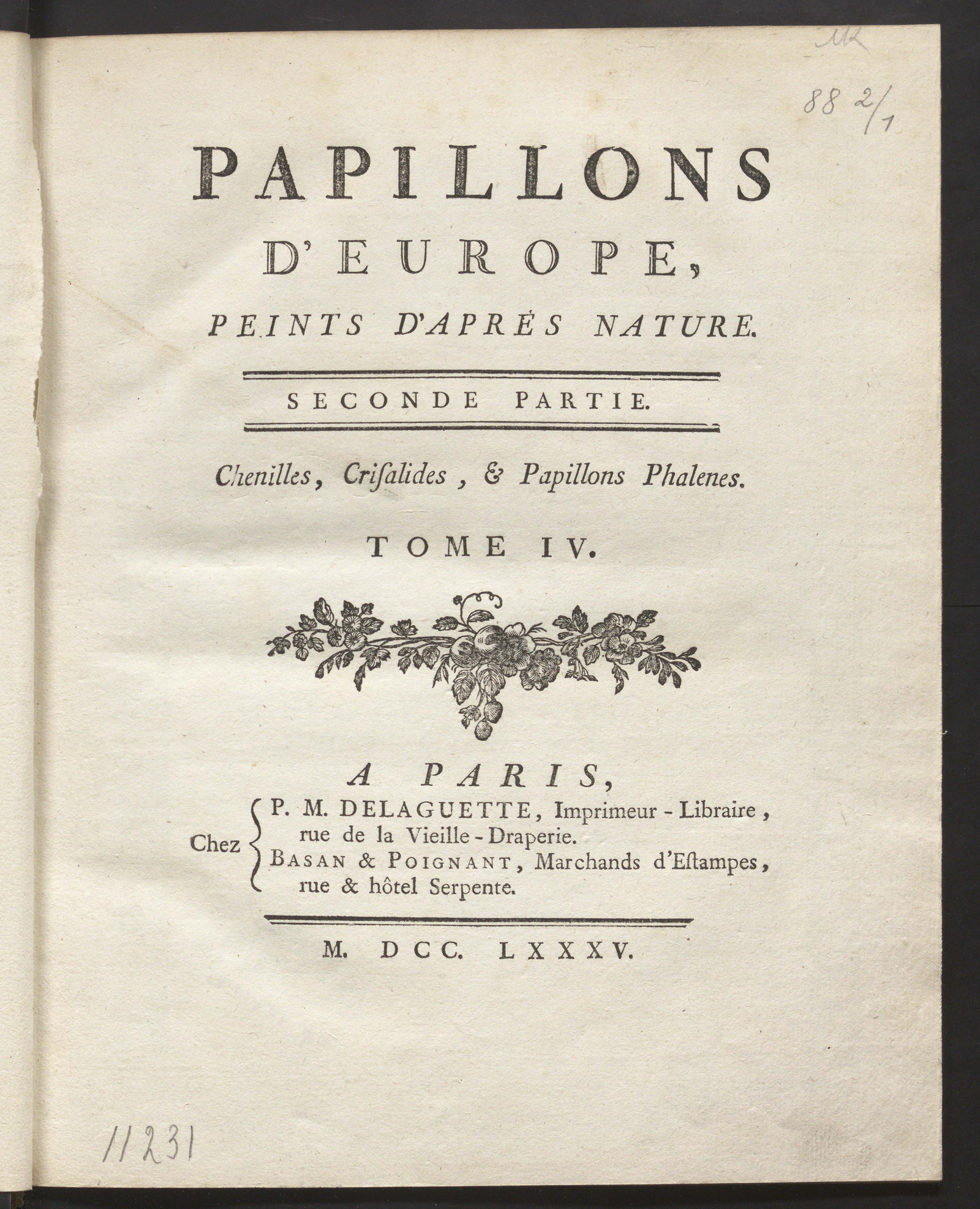 Изображение книги Papillons d'Europe, peints d'après nature. Т. 4  Ч. 2