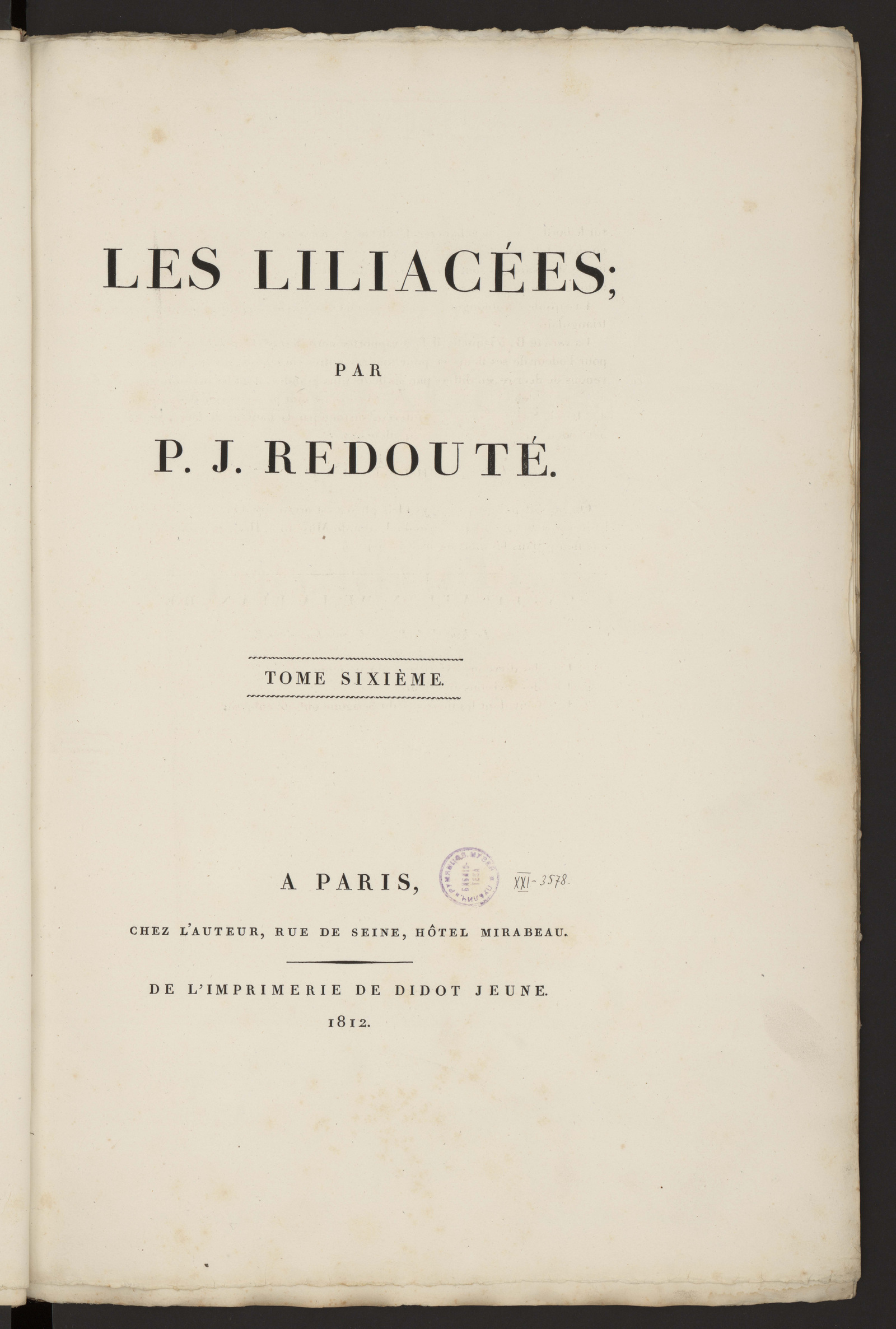 Изображение Les Liliacées. T. 6