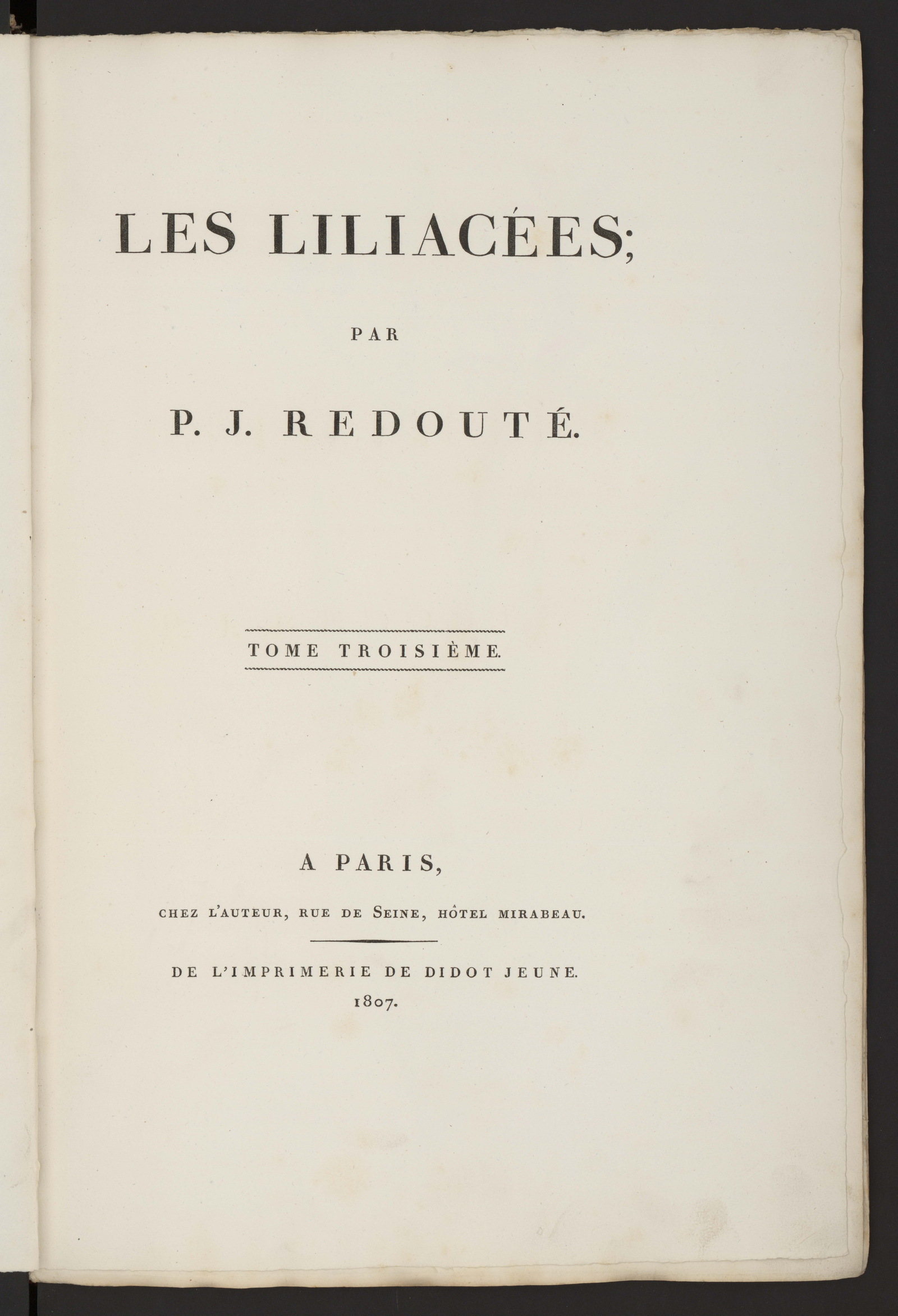 Изображение Les Liliacées. Т. 3
