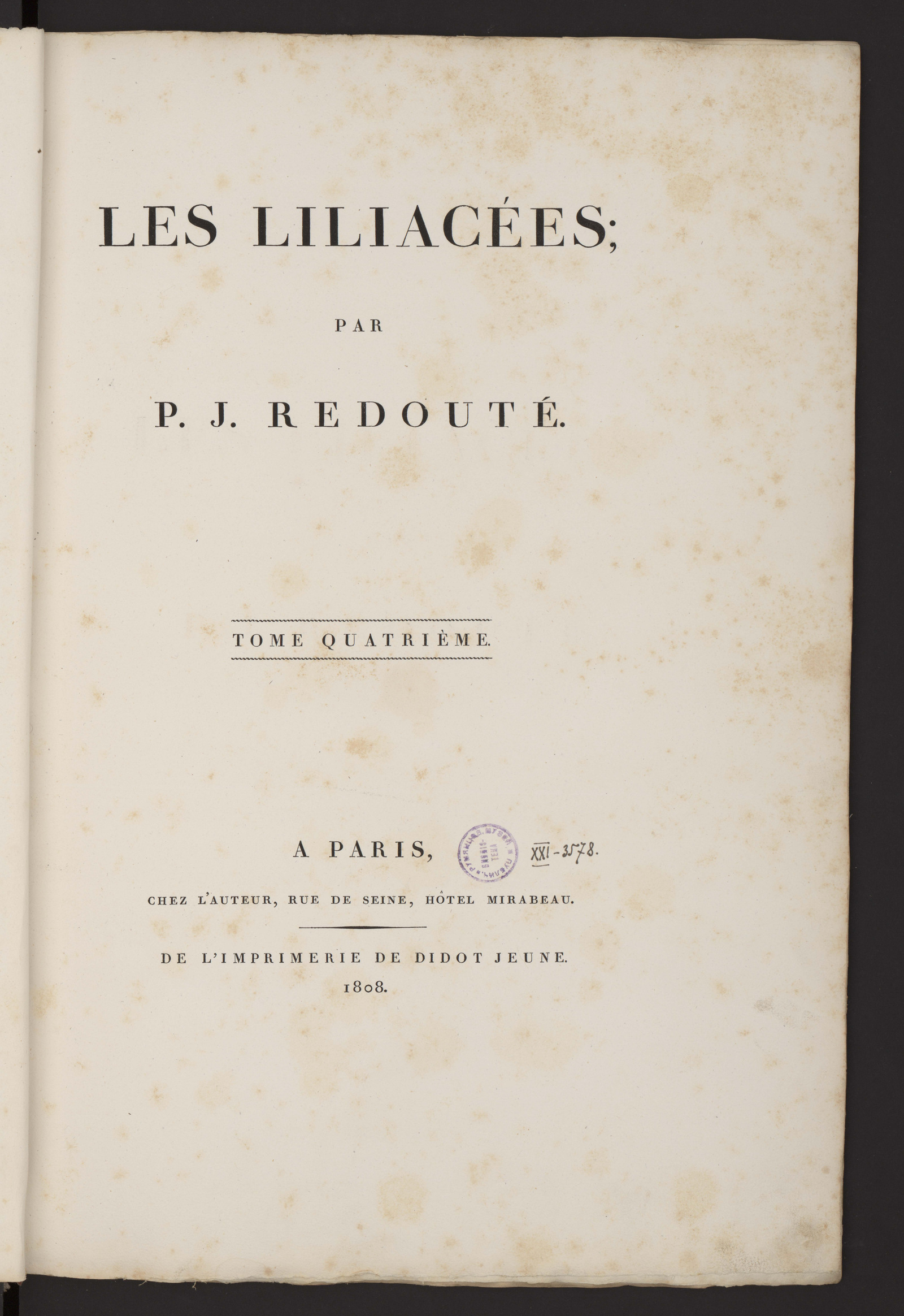 Изображение Les Liliacées. T. 4