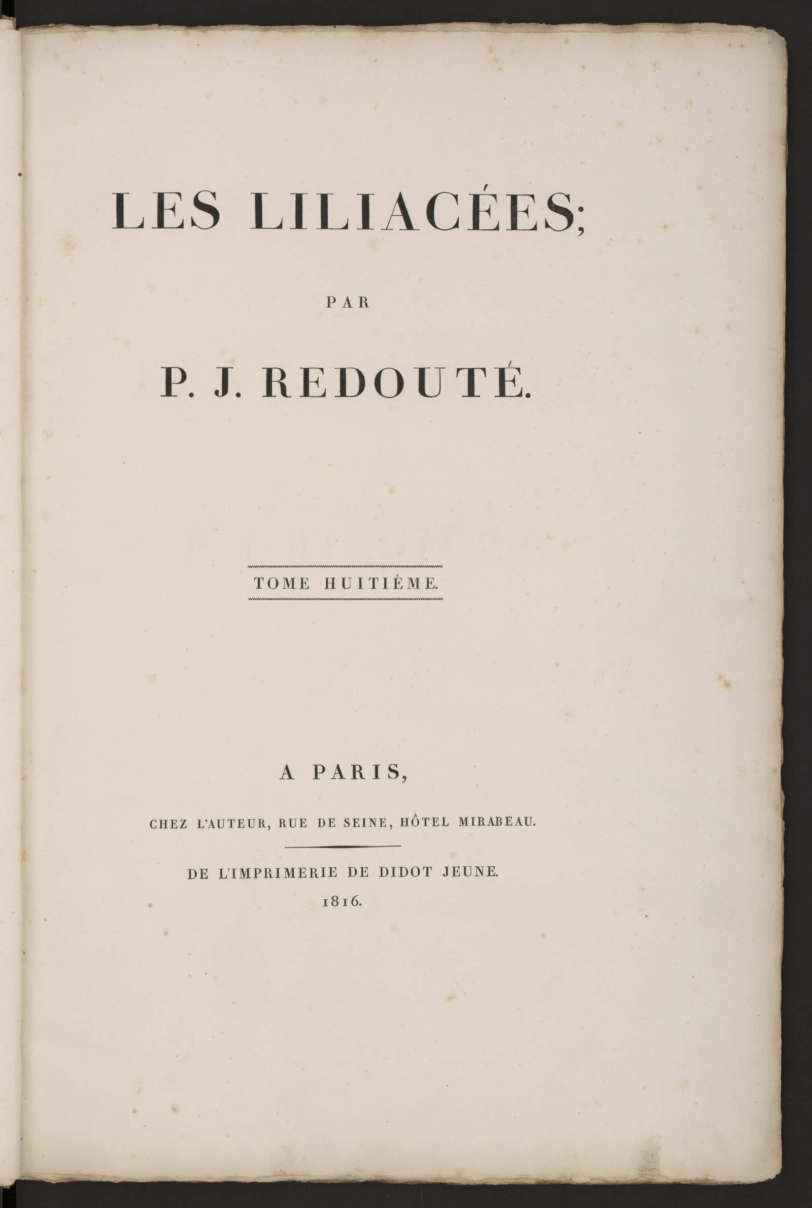 Изображение Les Liliacées. T. 8