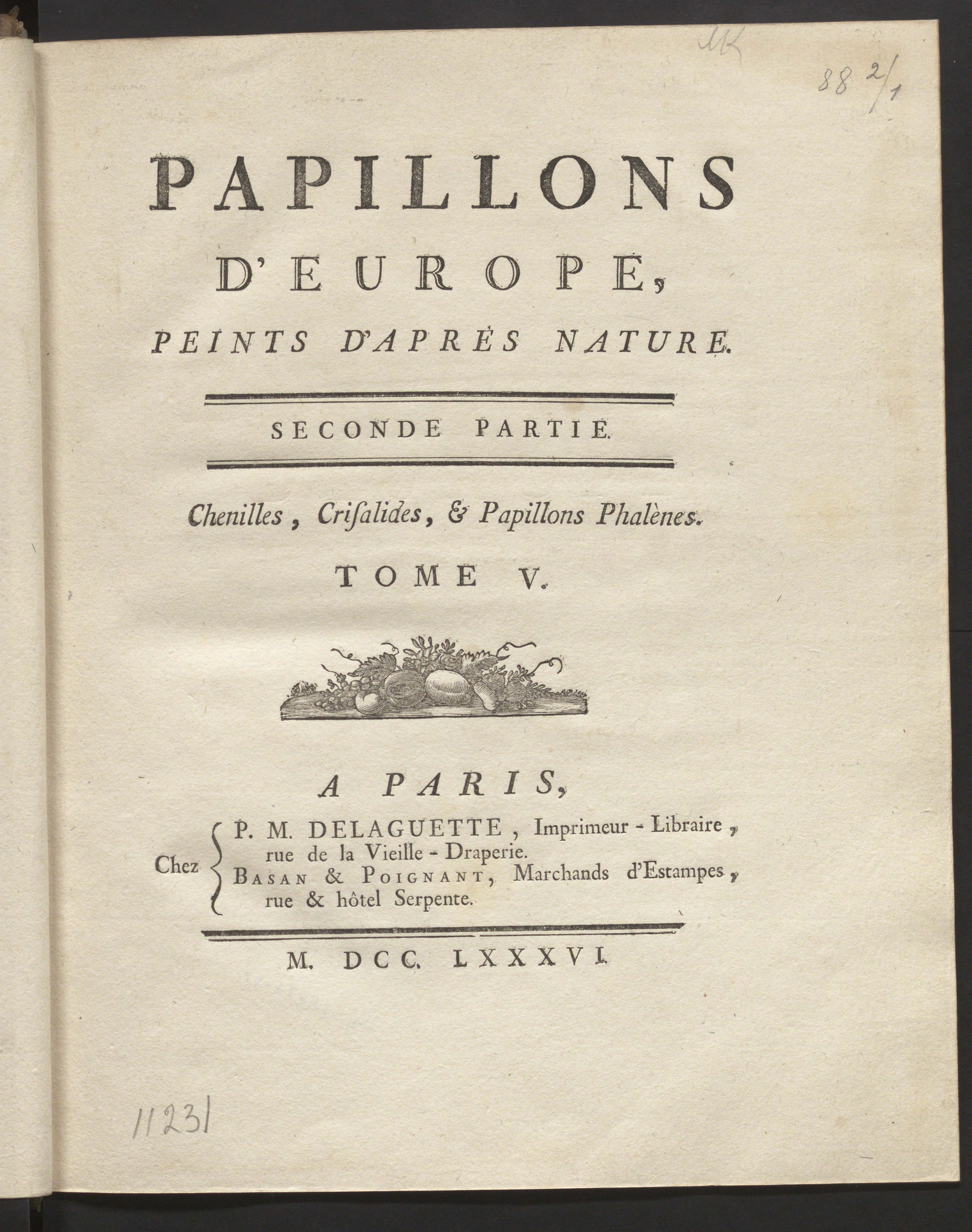 Изображение Papillons d'Europe, peints d'après nature. Т. 5  Ч. 2