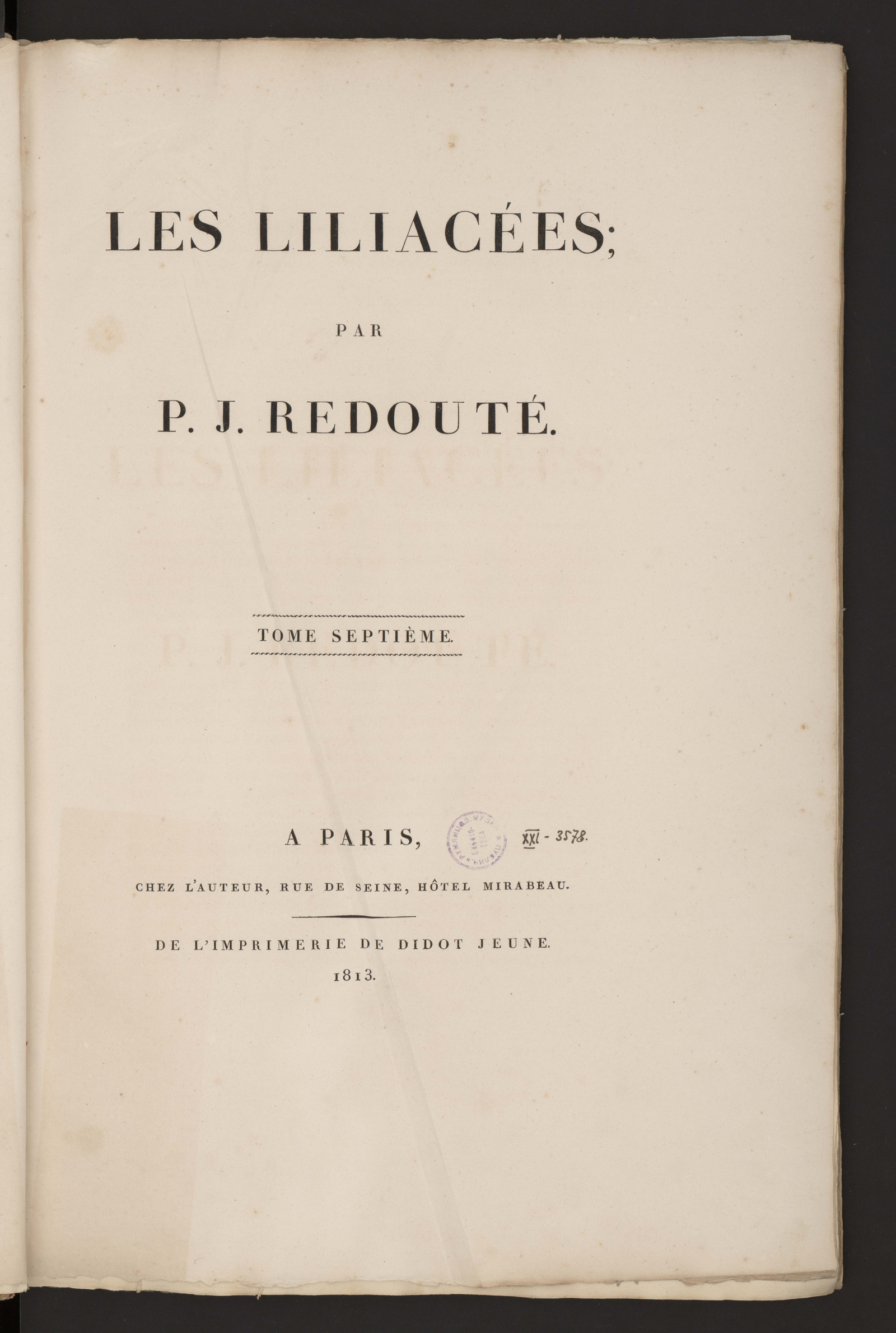 Изображение Les Liliacées. T. 7