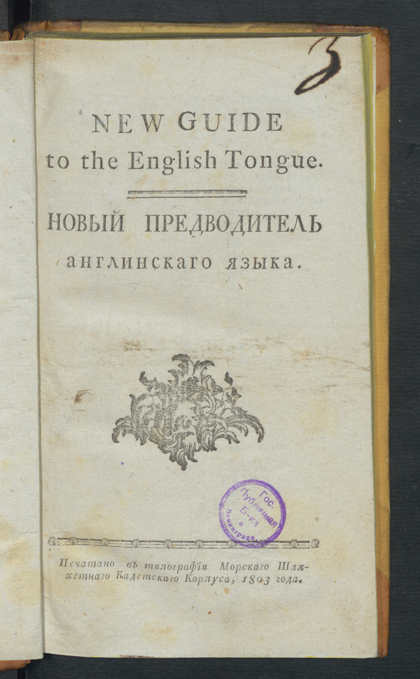Изображение книги Новый предводитель англинскаго языка