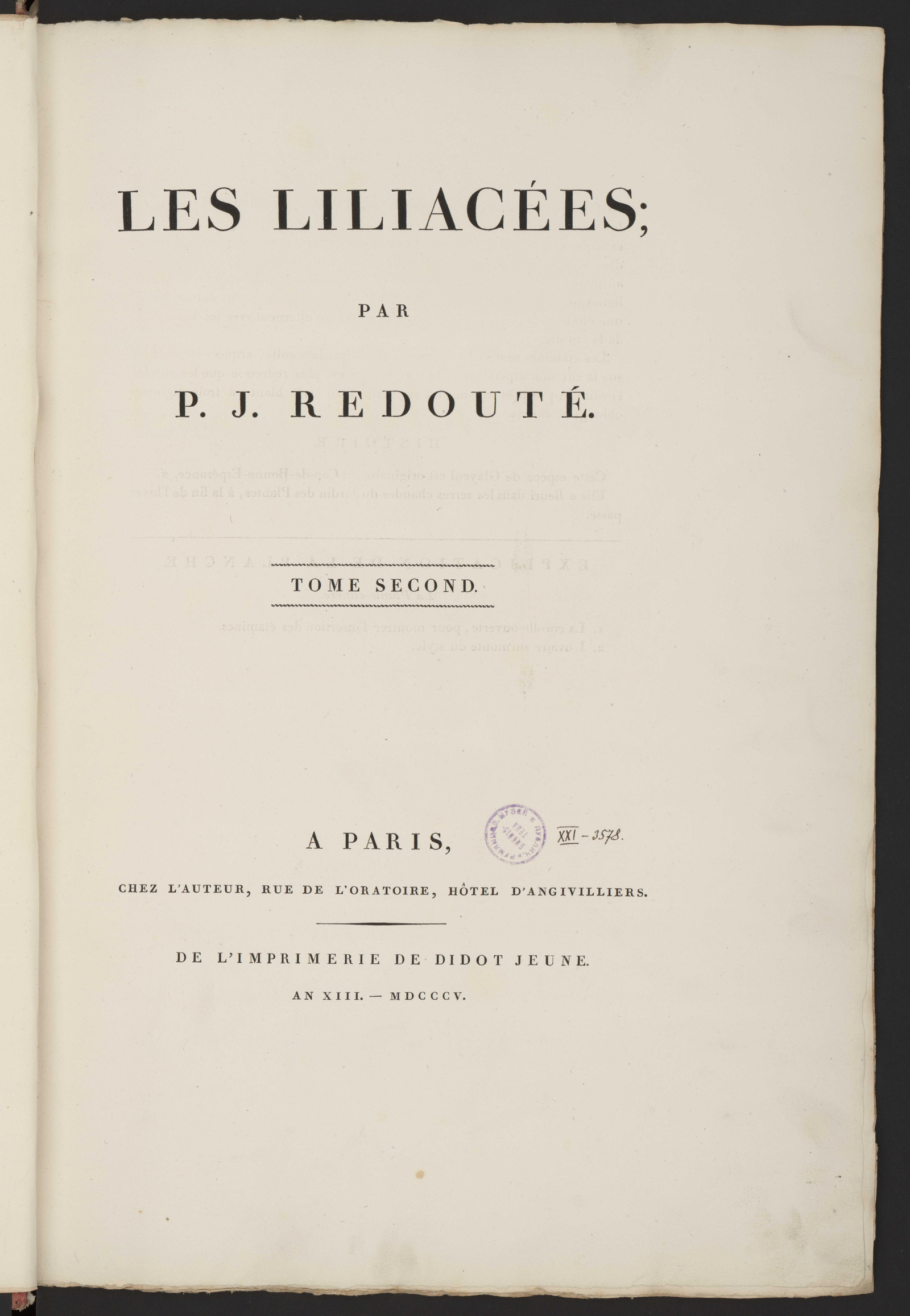 Изображение книги Les Liliacées. T. 2
