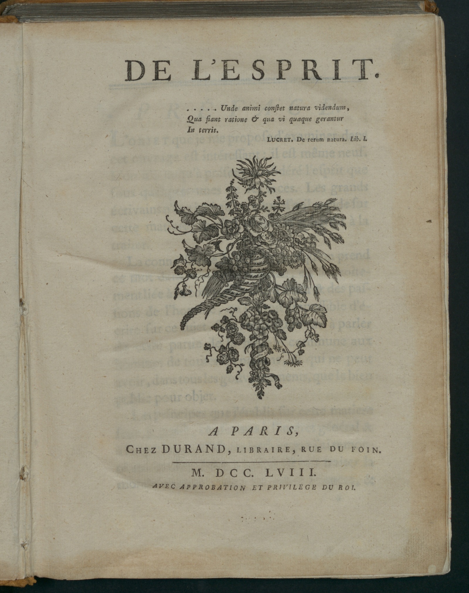 Изображение книги De l'esprit