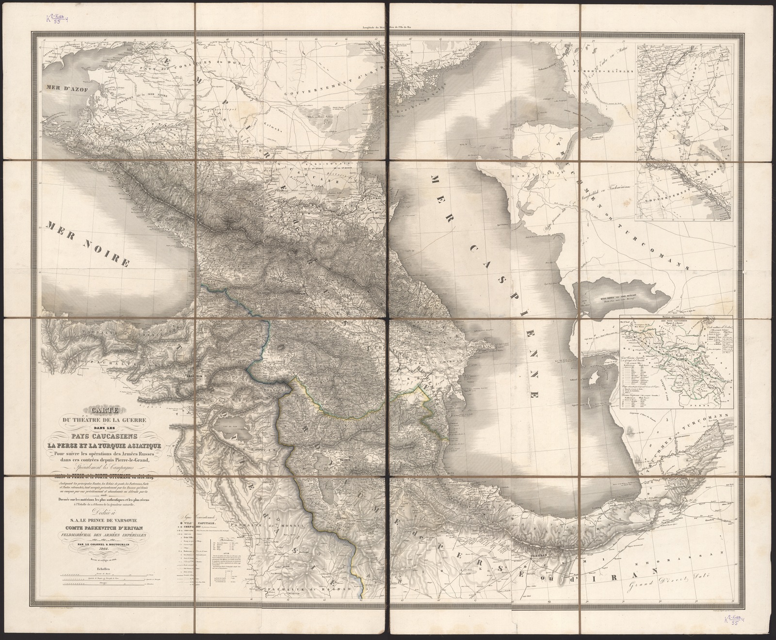 Изображение книги Кавказ. Carte du théâtre de la guerre dans les pays caucasiens