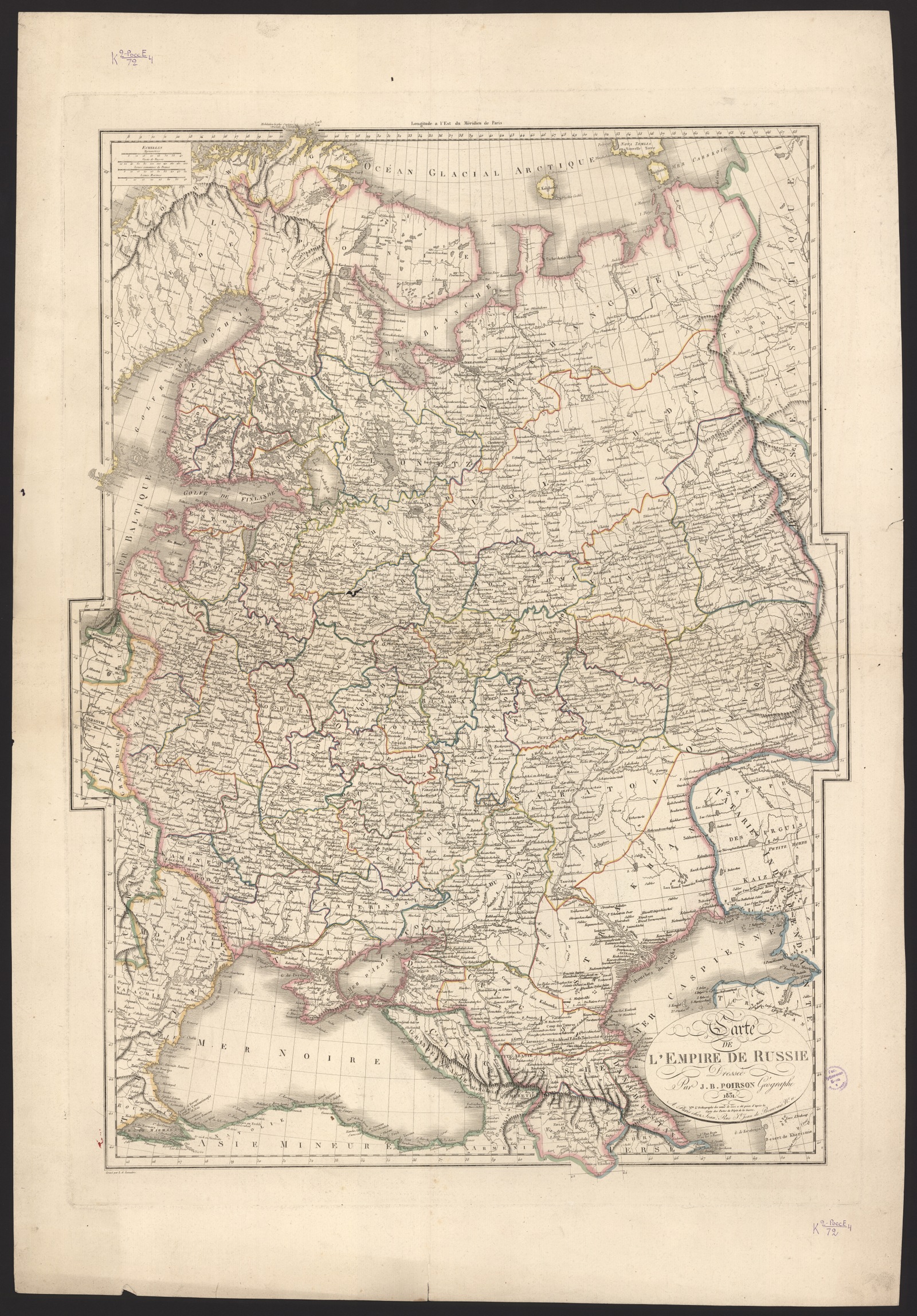 Изображение Россия, Европейская часть. Carte de l'Empire de Russie