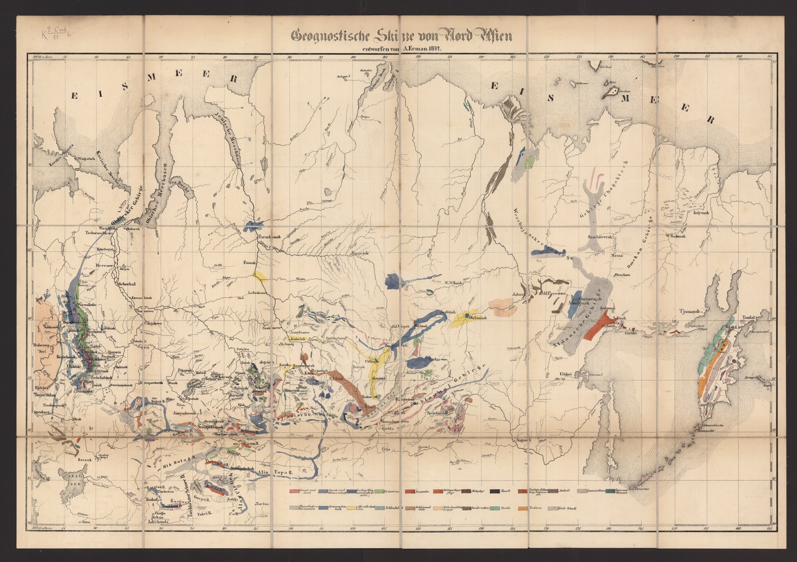 Изображение книги Сибирь. Geognostische Skizze von Nord Asien