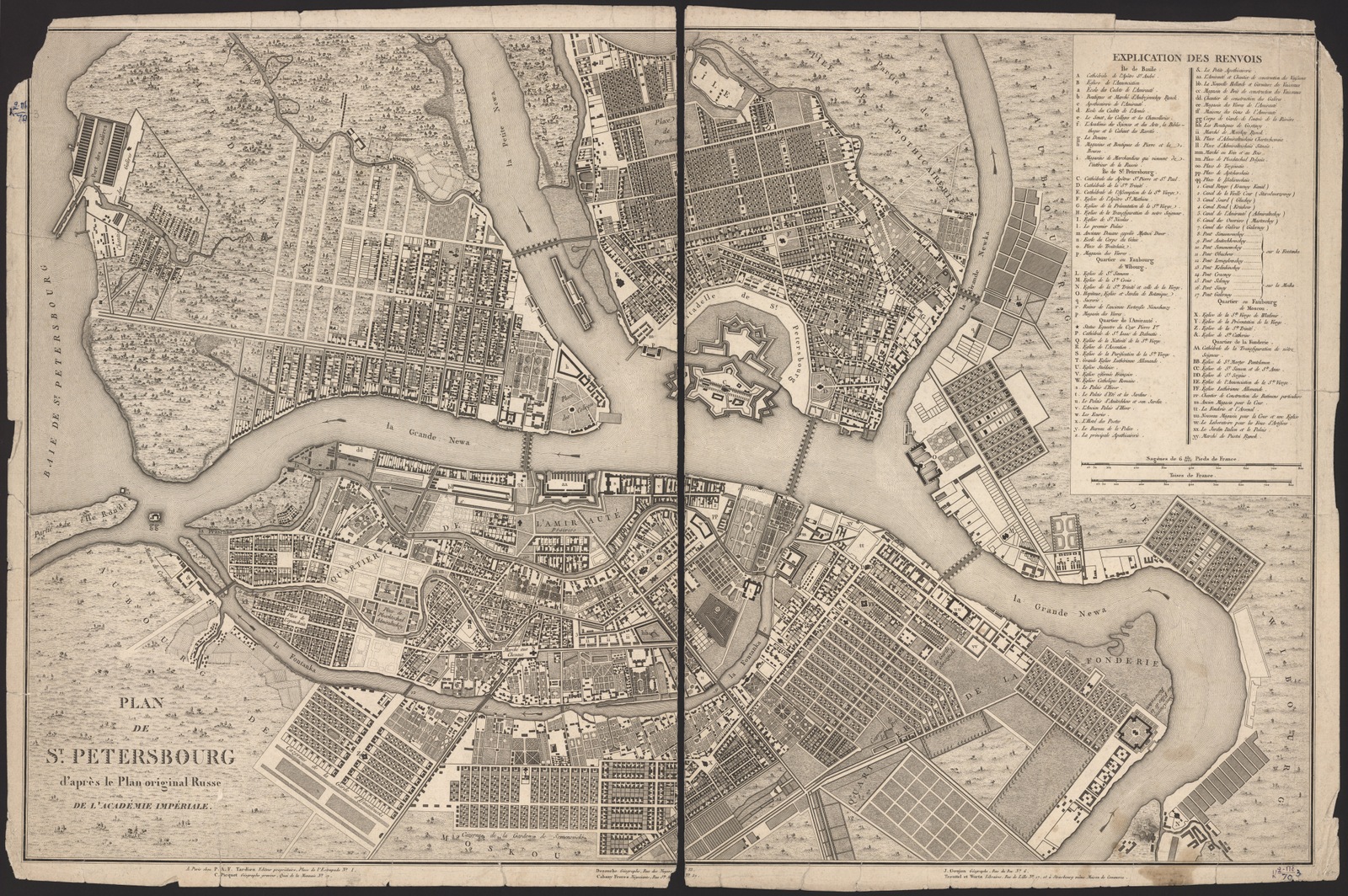 Изображение книги Санкт-Петербург, город. Plan de St. Petersbourg
