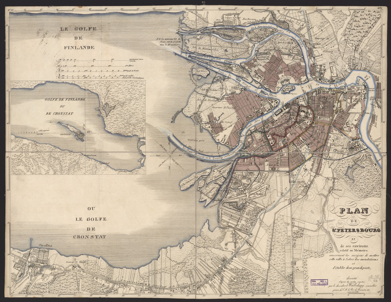 Изображение Санкт-Петербург, город, окрестности. Plan de St.Petersbourg et de ses environs