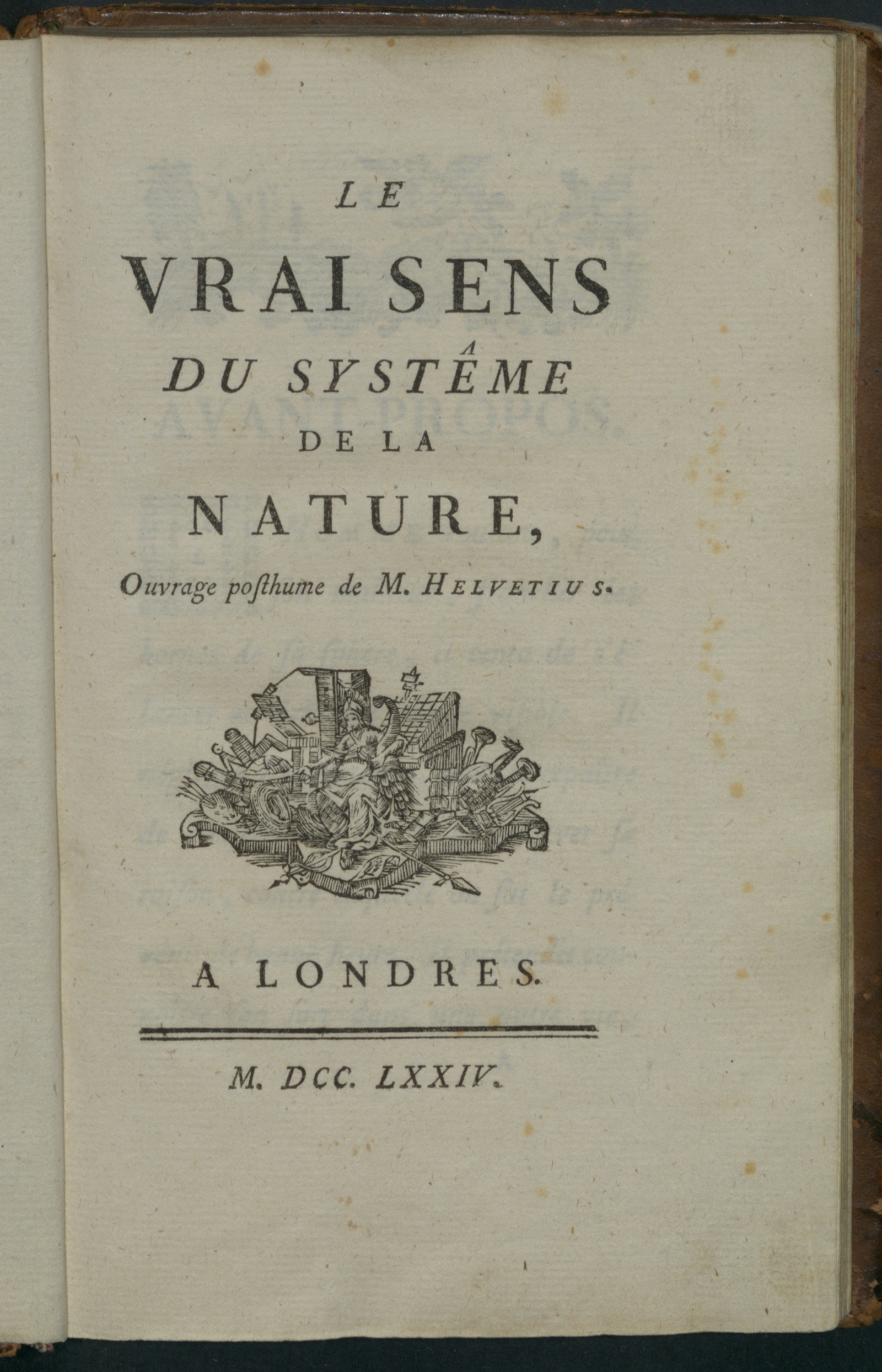 Изображение книги Le Vrai sens du Systême de la nature
