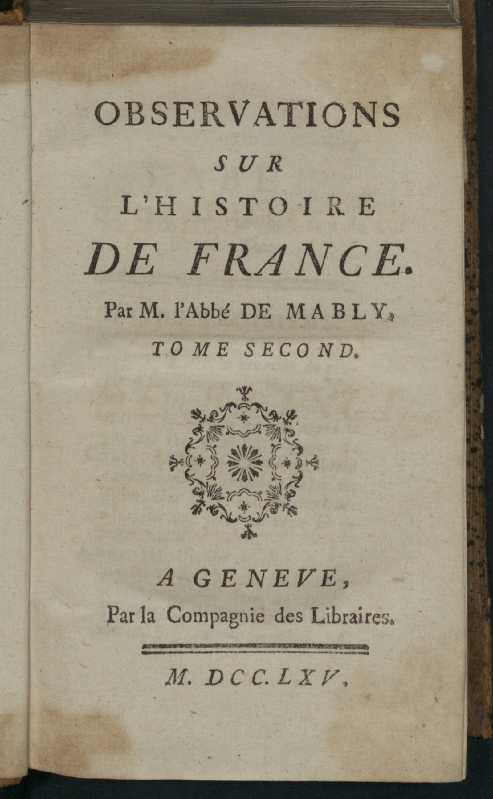 Изображение Observations sur l'histoire de France. Т. 2