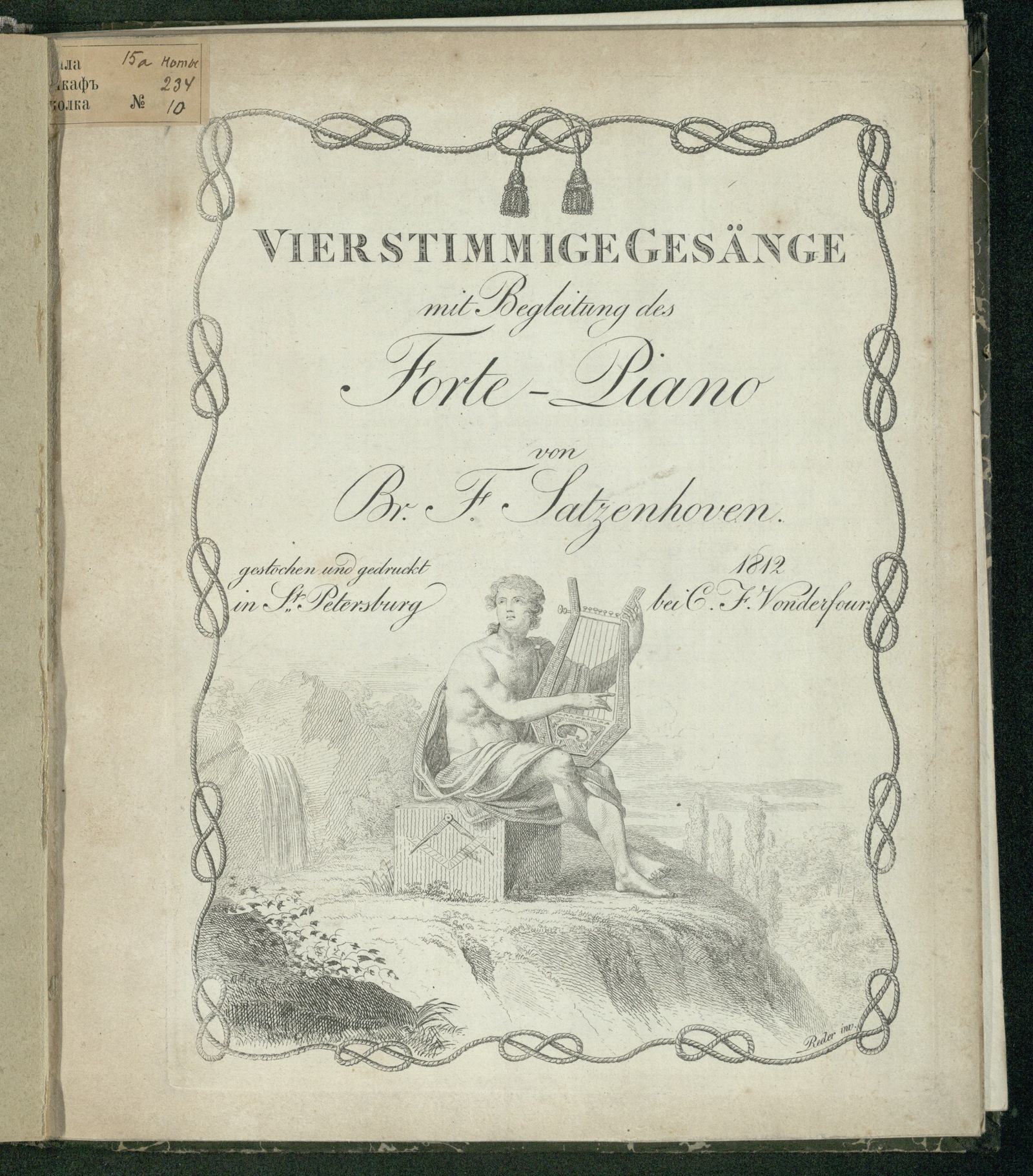 Изображение книги Vierstimmige Gesänge mit Begleitung des Forte-Piano