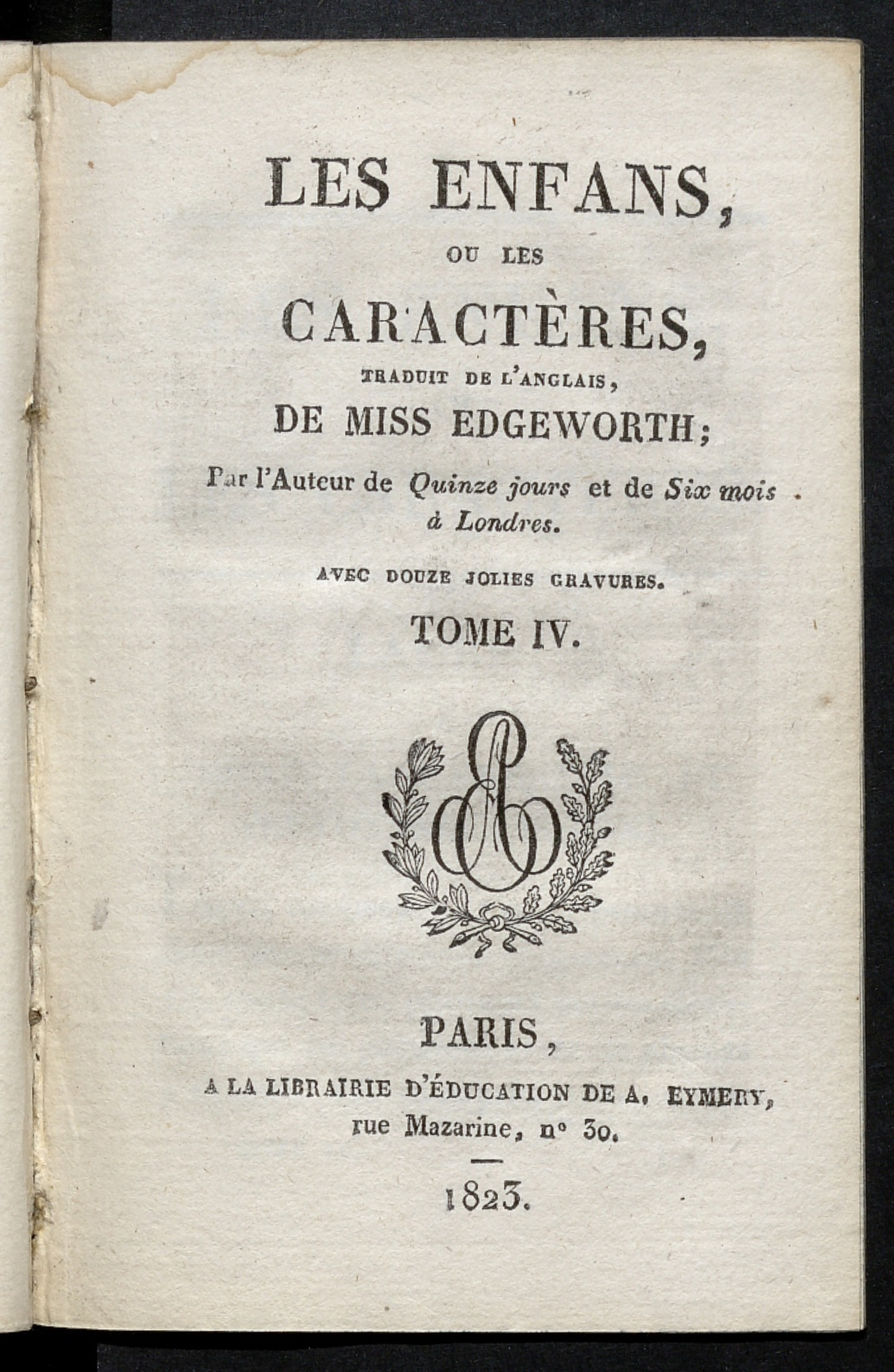 Изображение Les Enfans, ou les caractères...Т. 4