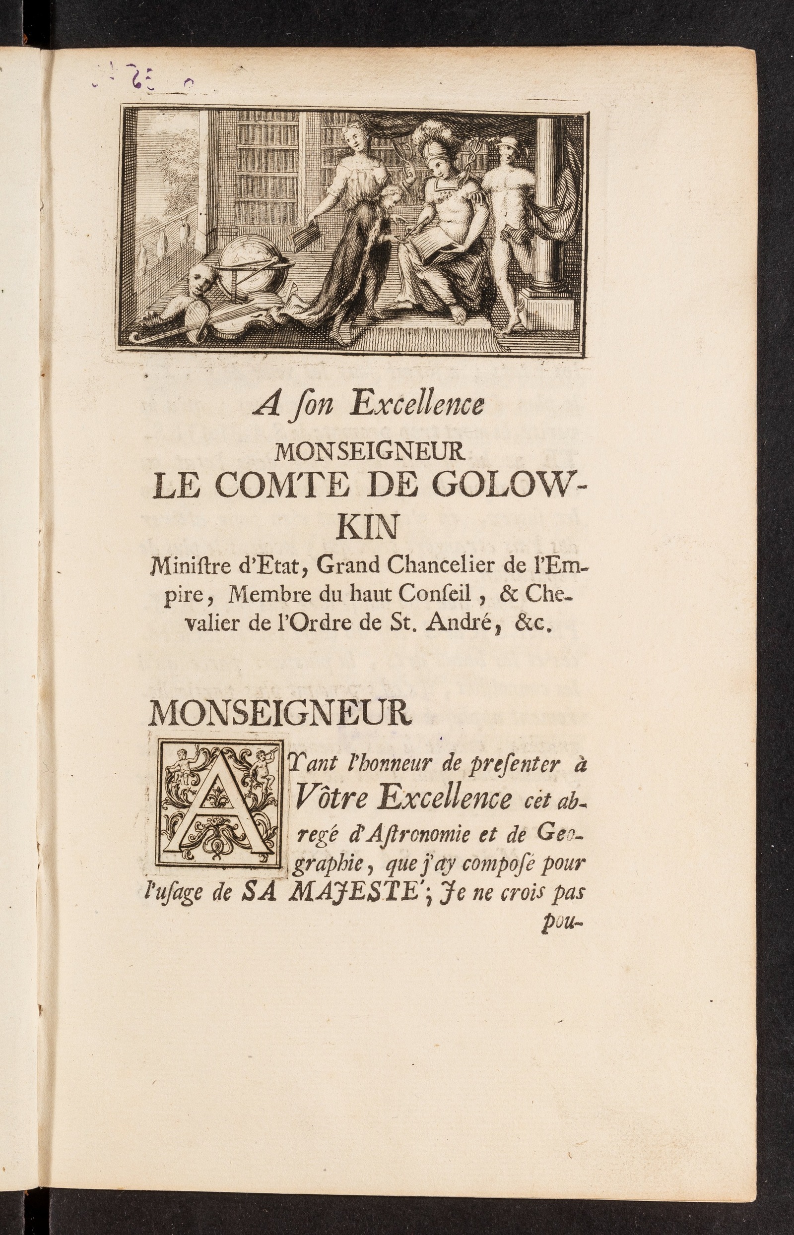 Изображение книги La Cosmographie ou Abregé d'Astronomie et de Geographie pour l'Usage de Sa Majesté Imperiale de Touts les Russies, Tome II