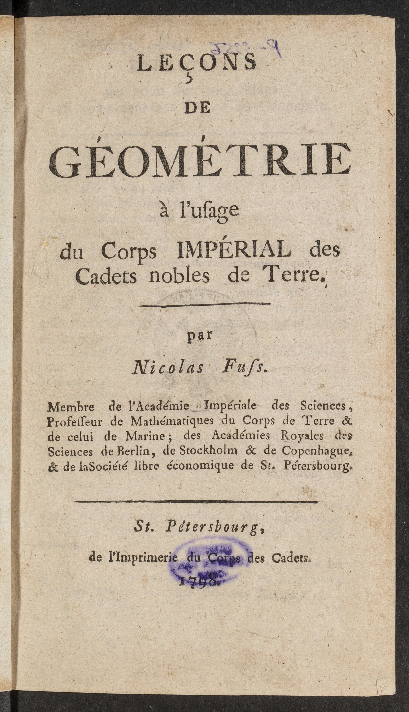 Изображение книги Leçons de géométrie
