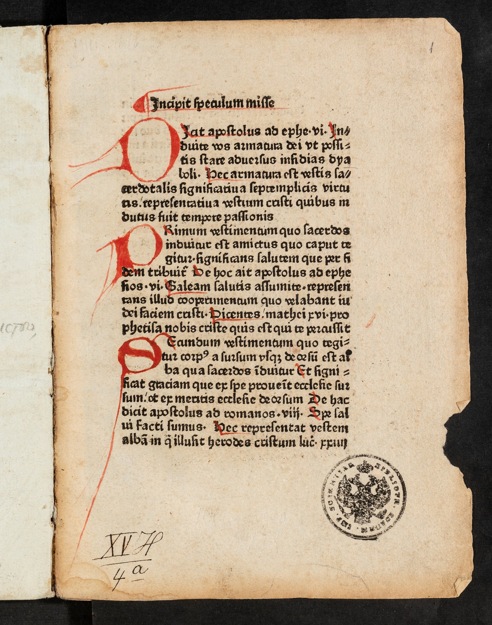 Изображение Speculum ecclesiae. Oratio dicenda ante confessionem