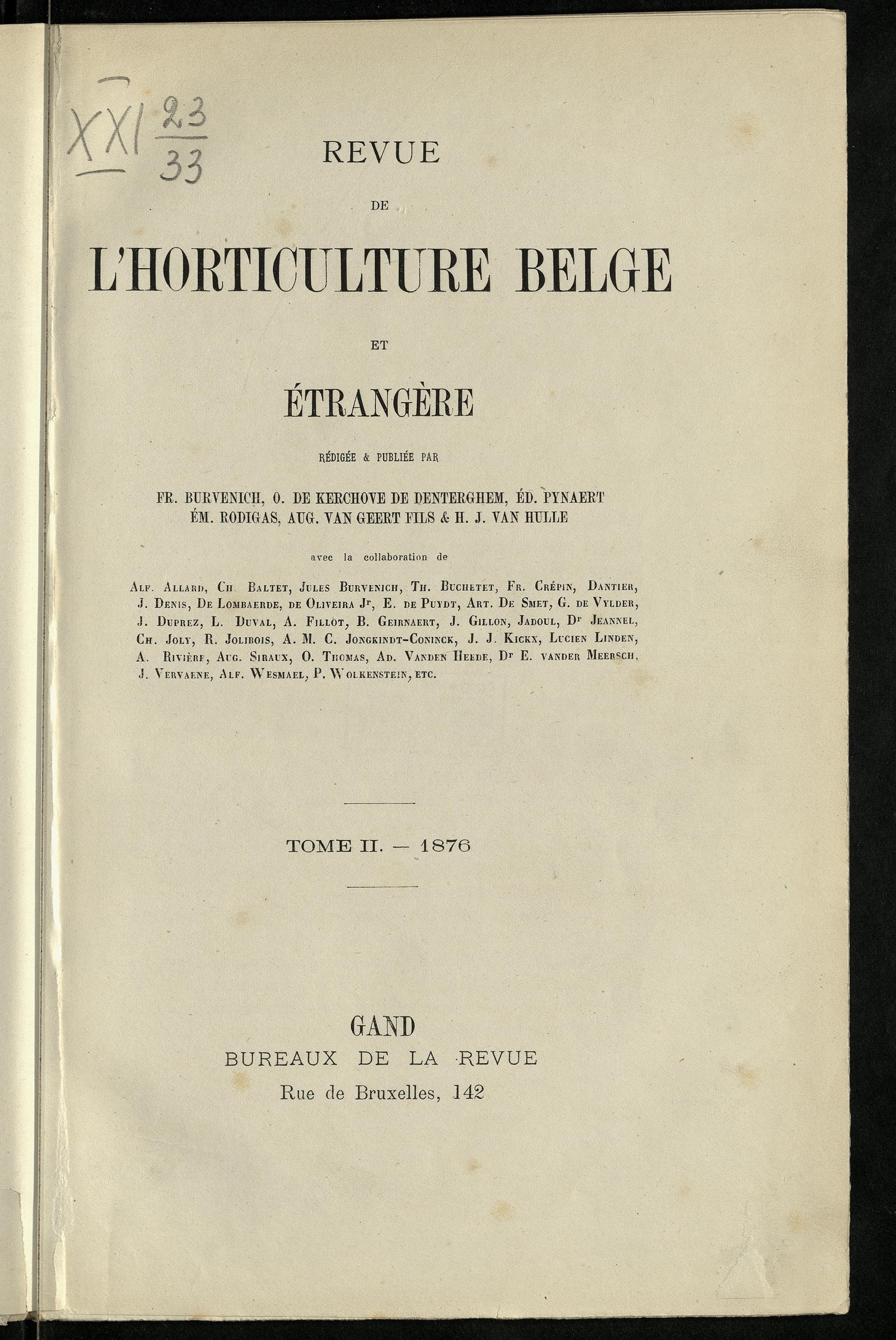 Изображение книги Revue de l'horticulture belge et étrangère. Т. 2