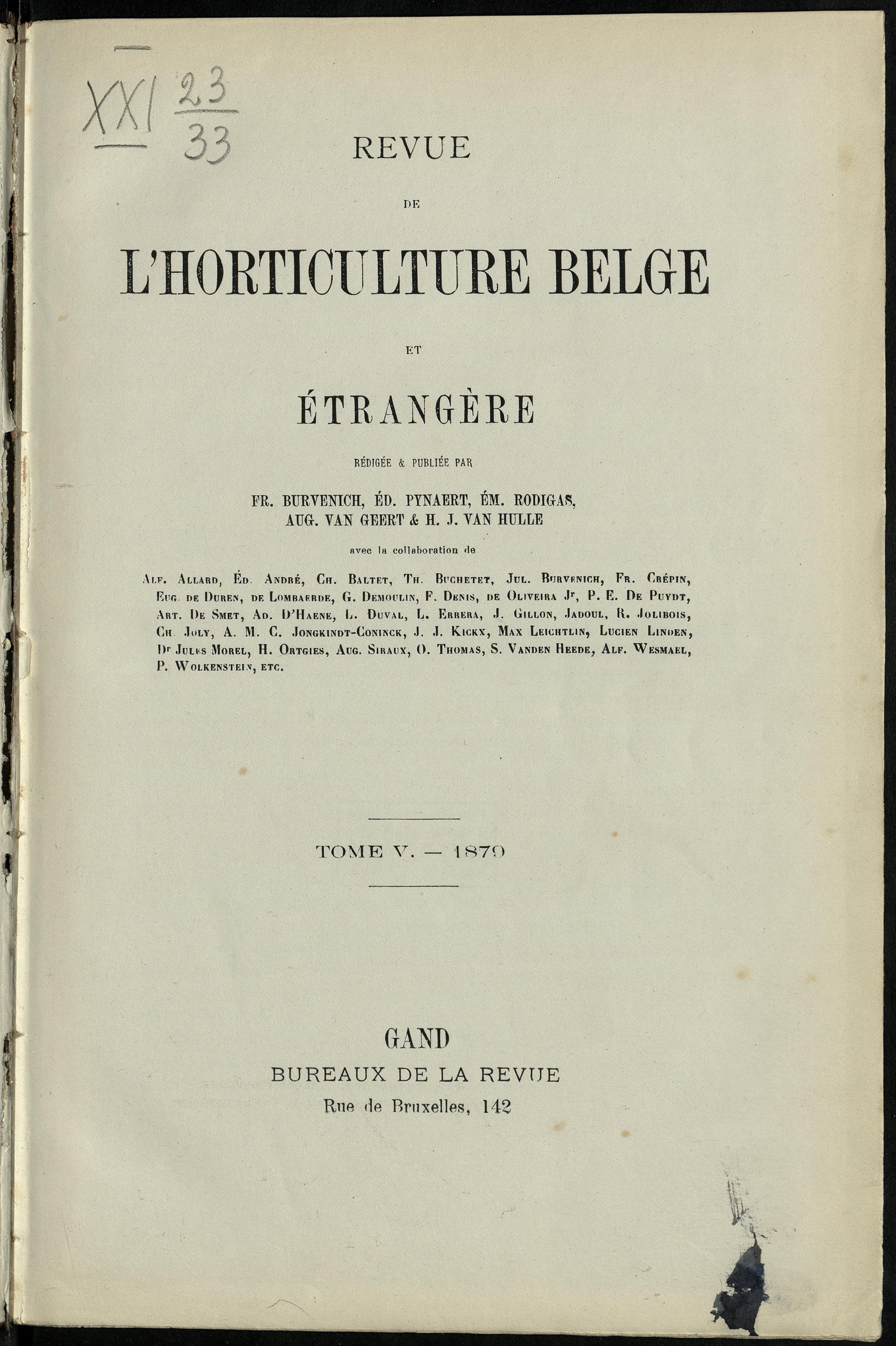 Изображение книги Revue de l'horticulture belge et étrangère. Т. 5