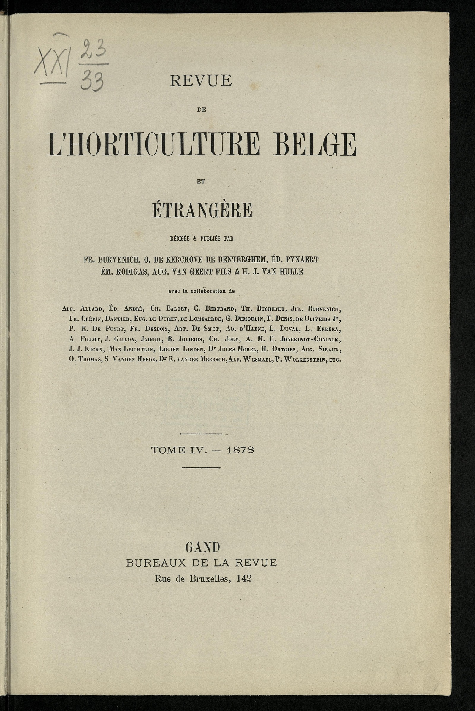 Изображение книги Revue de l'horticulture belge et étrangère. Т. 4